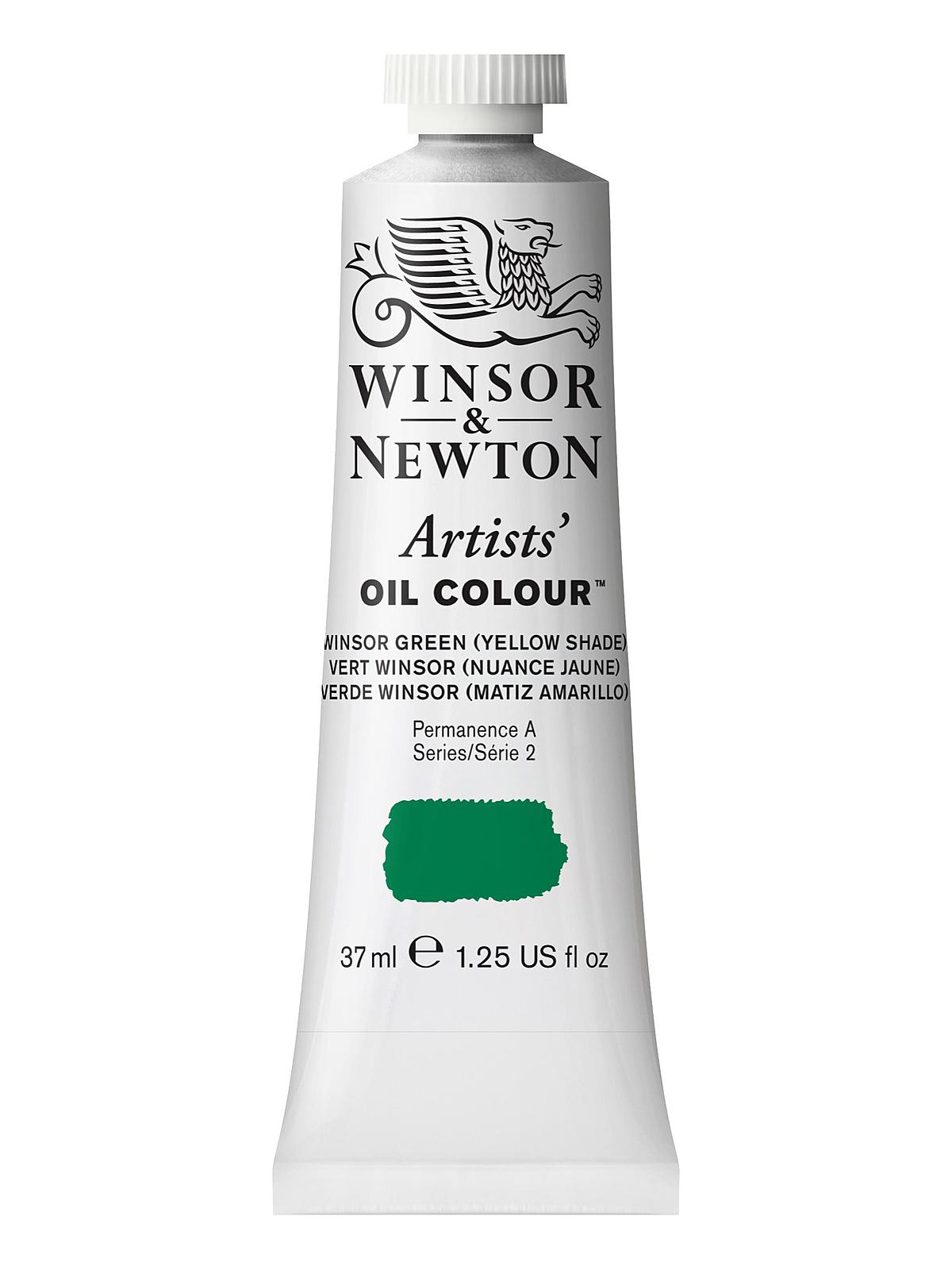 Artists' Oil Colours Winsor green yellow shade 721 37 ml