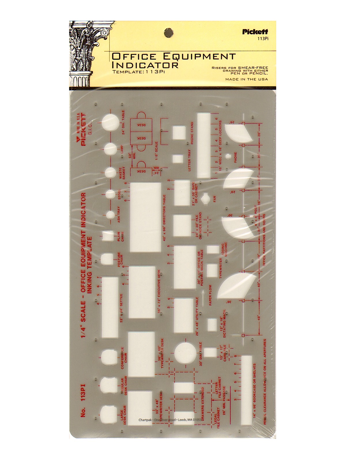 General Purpose Drafting Templates Office Equipment Indicator