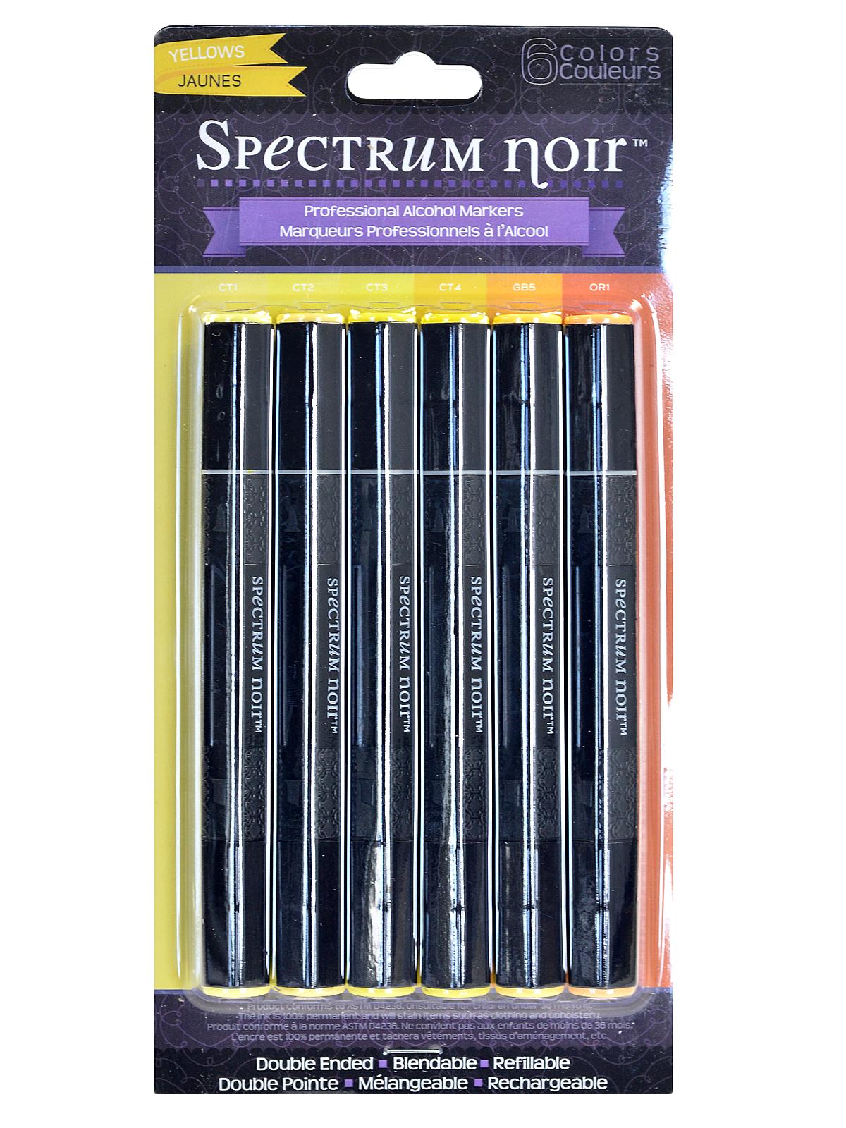 Coloring System Alcohol Marker Sets Yellows Set Of 6