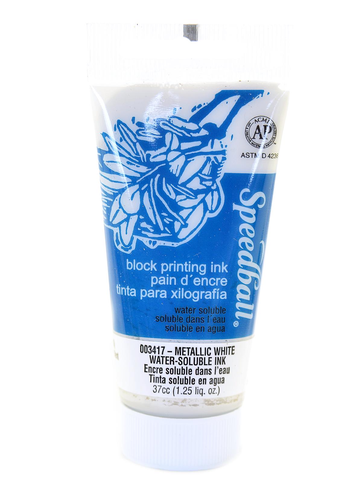 Block Printing Water Soluble Ink Platinum White 1.25 Oz.