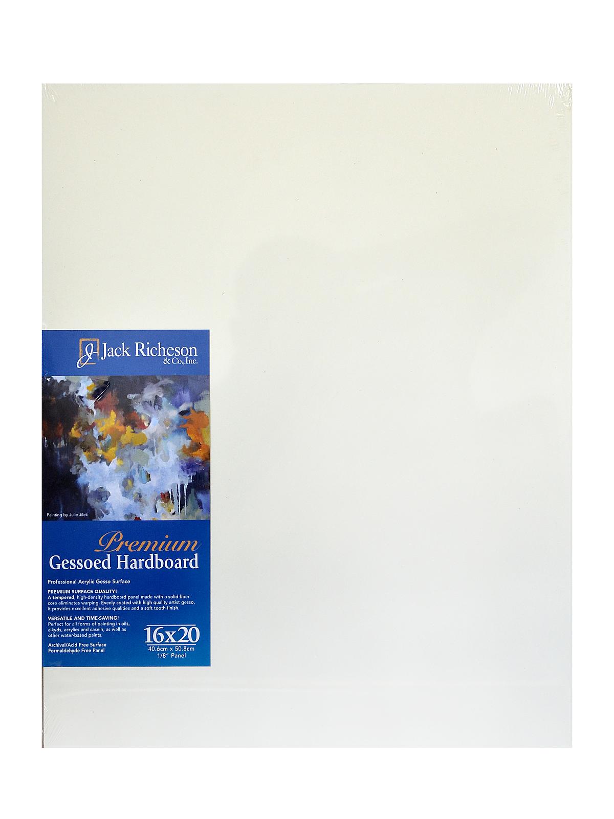 Gessoed 1 8 in. Hardboard Panels 16 in. x 20 in. white