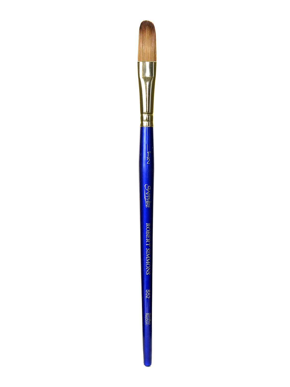 Sapphire Series Synthetic Brushes Short Handle 1 2 Oval Wash S52