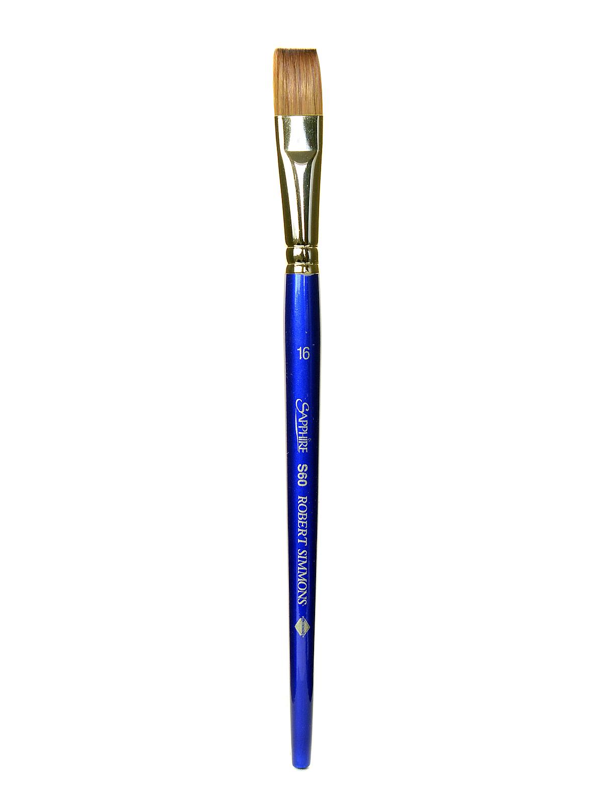 Sapphire Series Synthetic Brushes Short Handle 16 Flat Shader S60