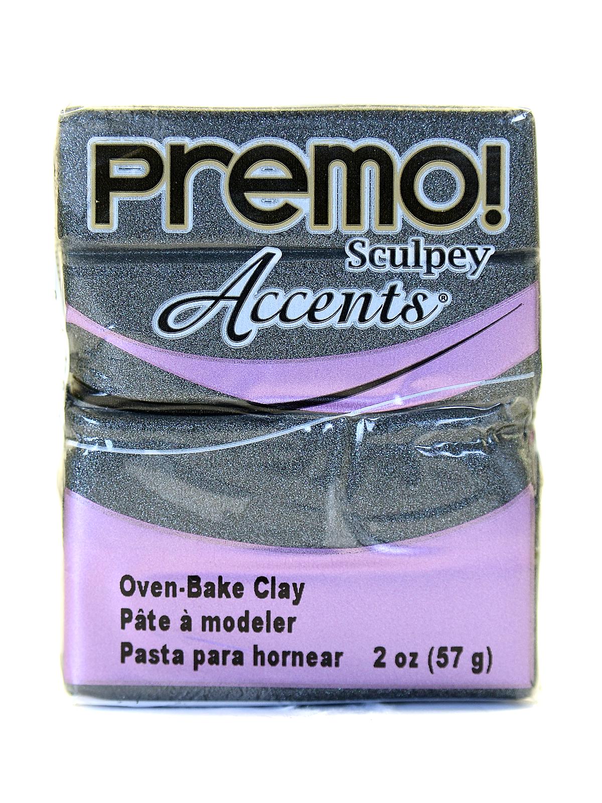 Premo Premium Polymer Clay graphite pearl 2 oz.