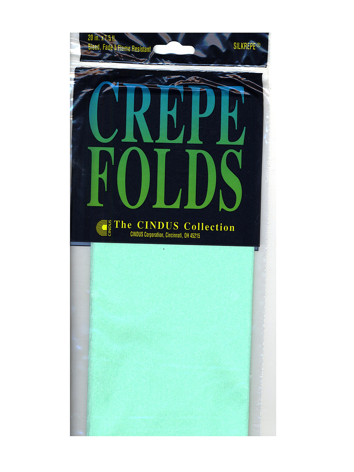 Crepe Paper Folds Sea Foam Green