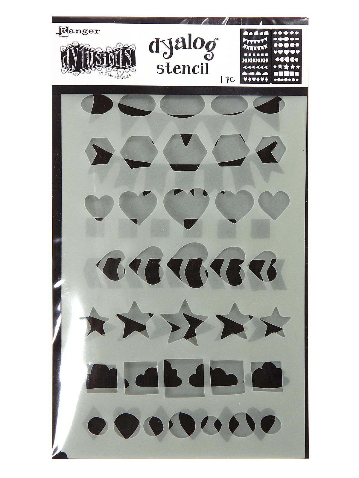Dylusions Dyalog Stencils border it again pack of 2