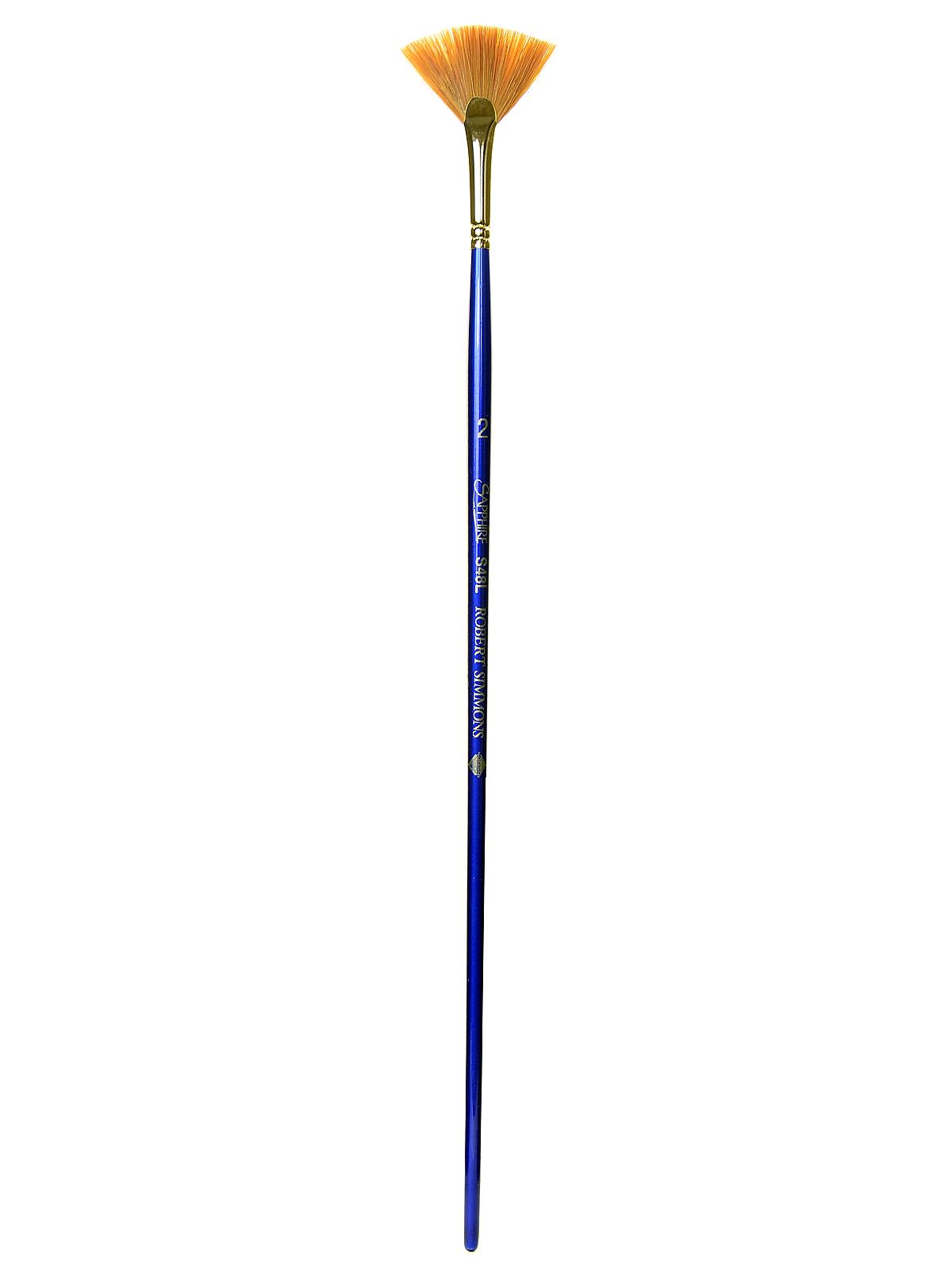 Sapphire Series Synthetic Brushes Long Handle 2 Fan