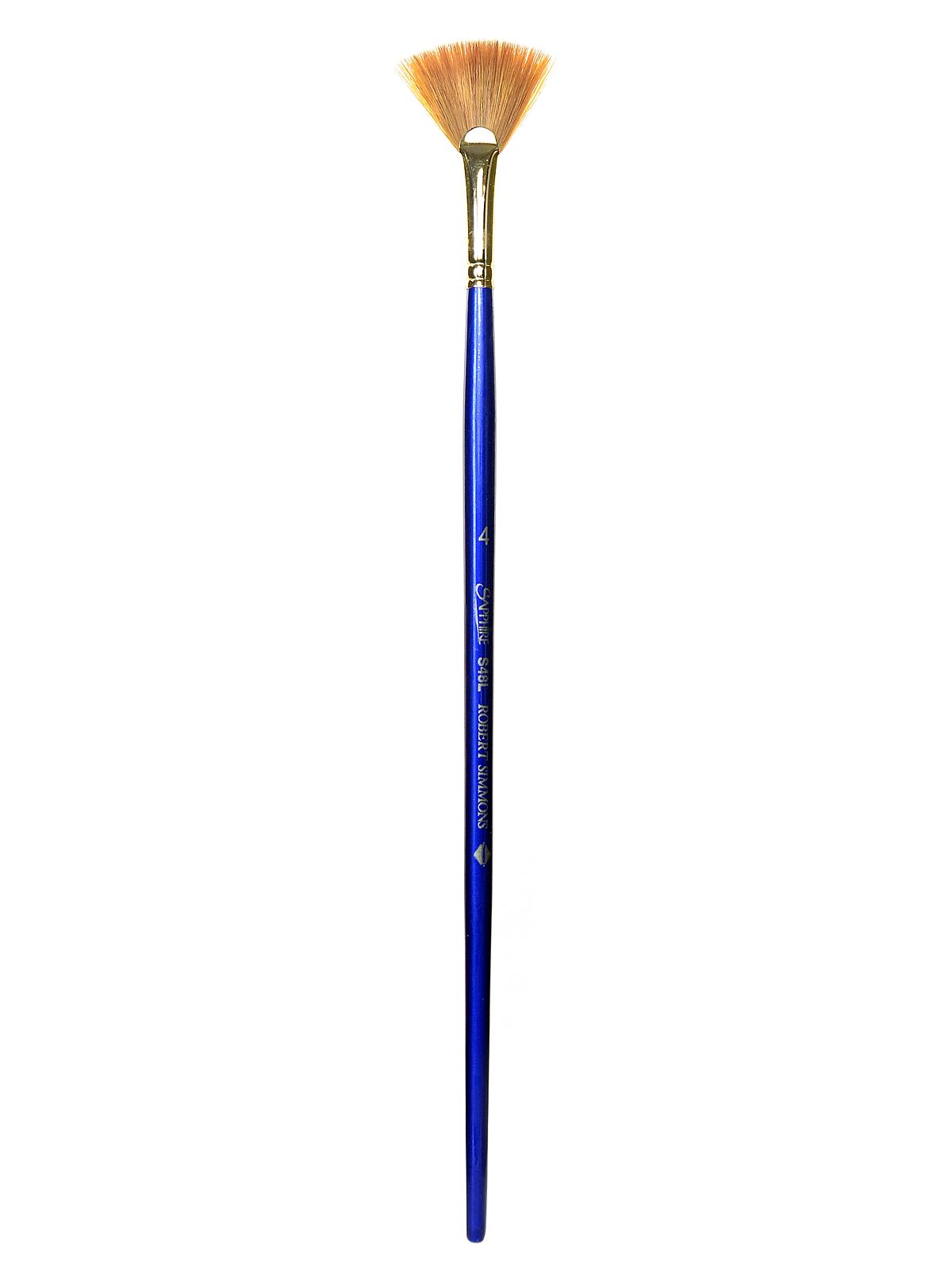 Sapphire Series Synthetic Brushes Long Handle 4 Fan