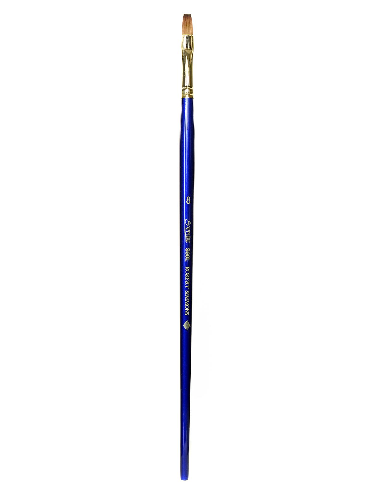 Sapphire Series Synthetic Brushes Long Handle 8 Bright