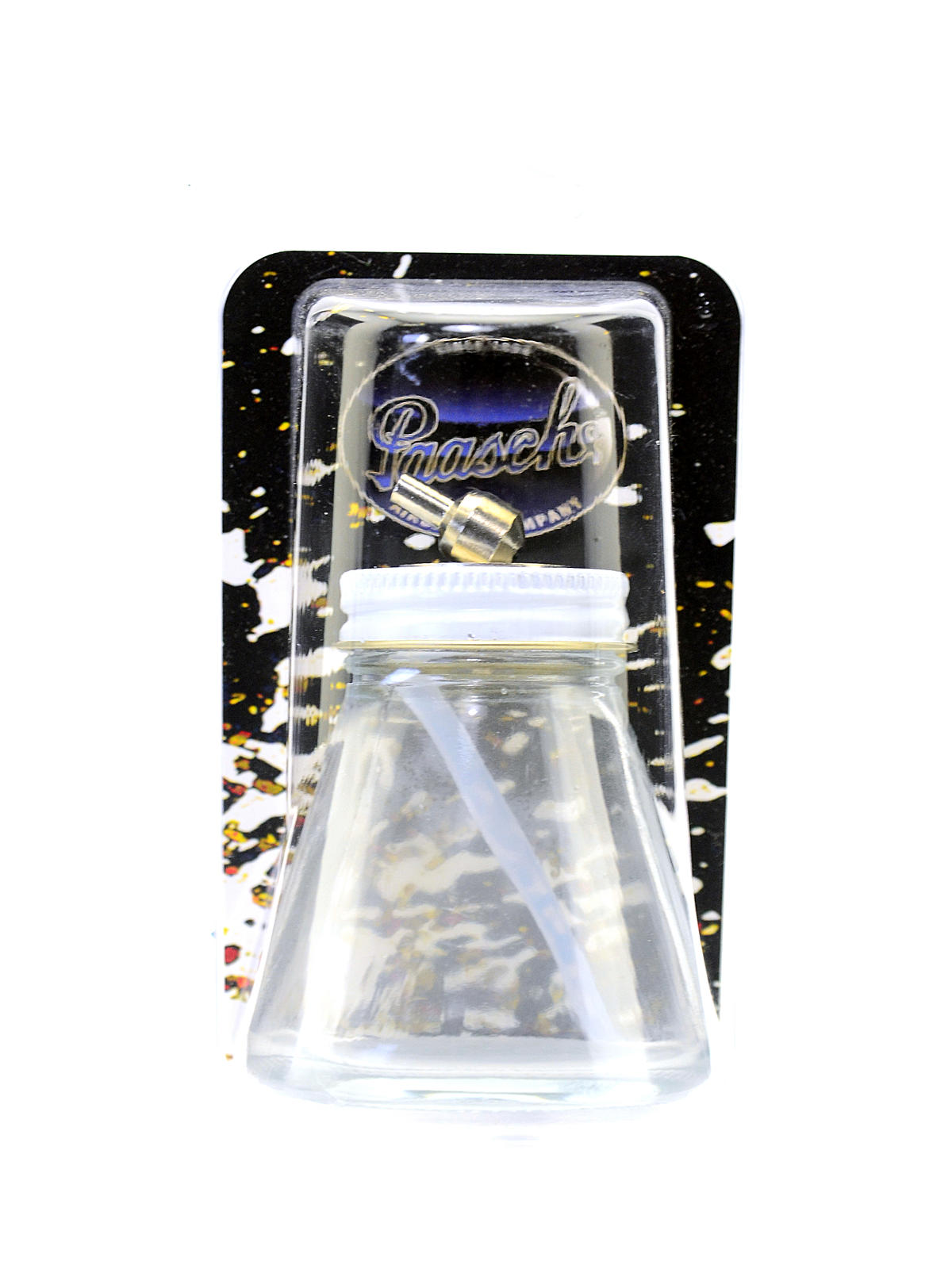 Model H Airbrush Parts color bottle assembly, glass 3 oz.