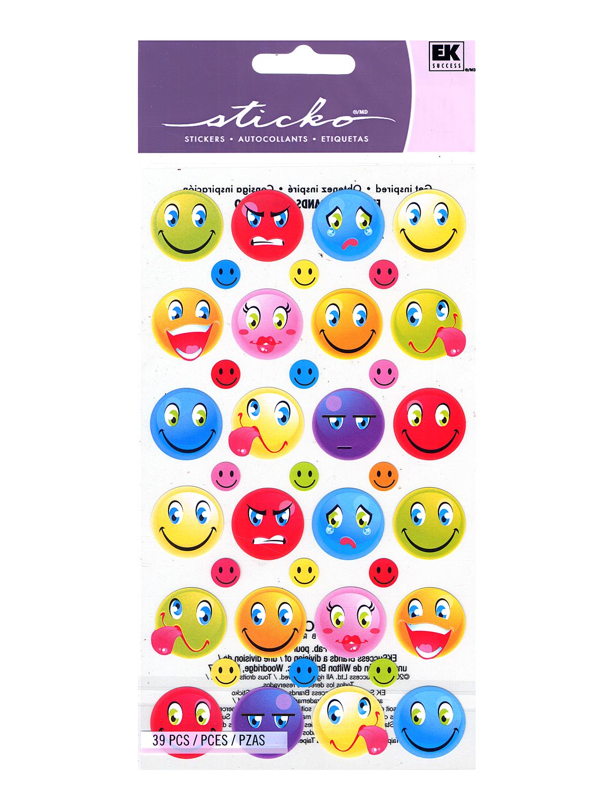 Classic Stickers birthday faces 39 pieces