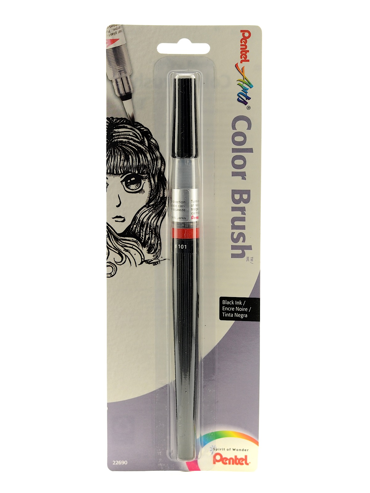 Color Brush water based black pen