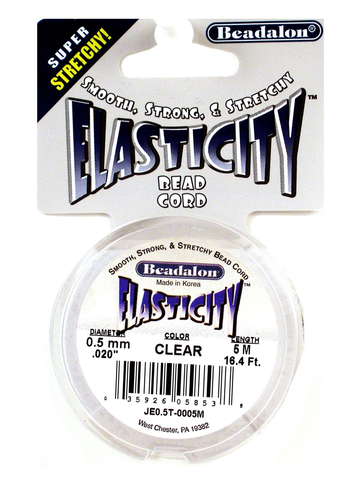 Elasticity Bead Cord 0.5 Mm Clear 16.4 Ft.