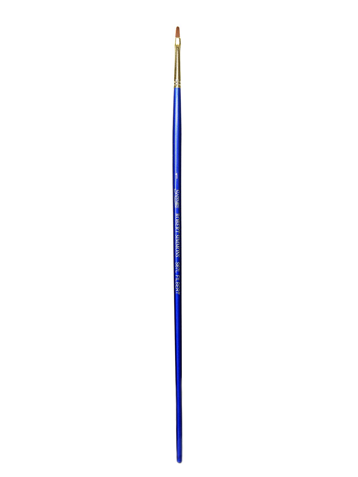 Sapphire Series Synthetic Brushes Long Handle 1 Filbert