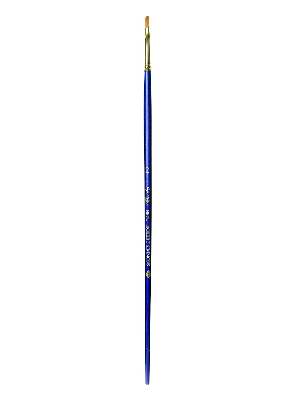 Sapphire Series Synthetic Brushes Long Handle 2 Filbert