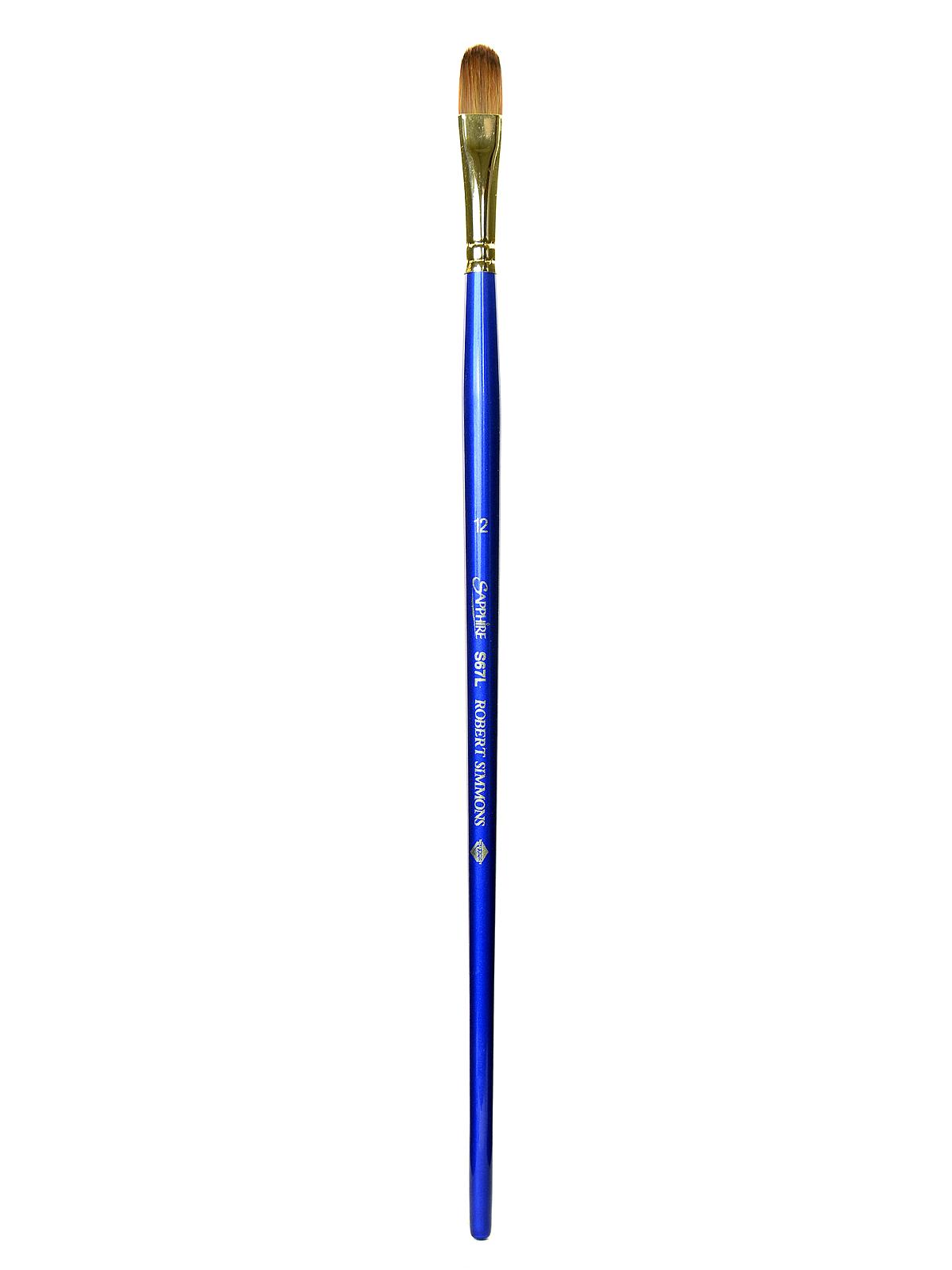 Sapphire Series Synthetic Brushes Long Handle 12 Filbert