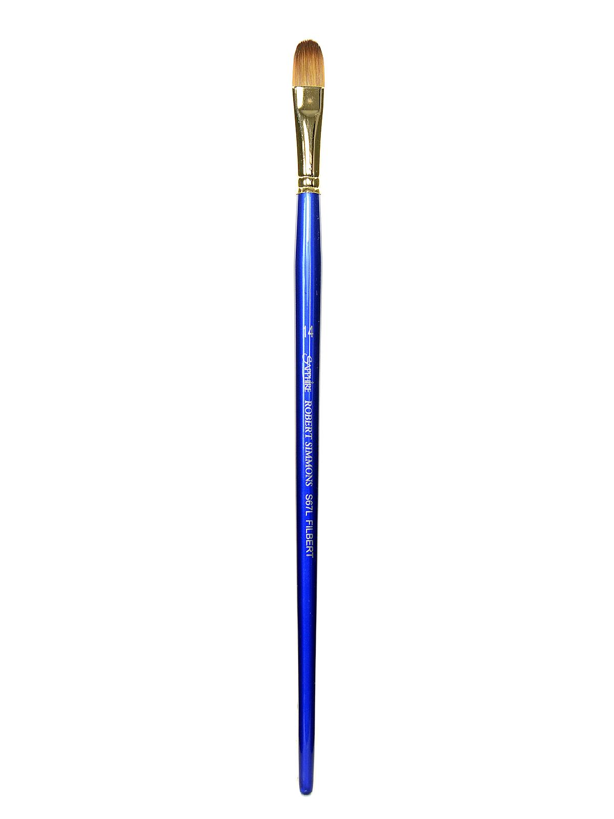 Sapphire Series Synthetic Brushes Long Handle 14 Filbert