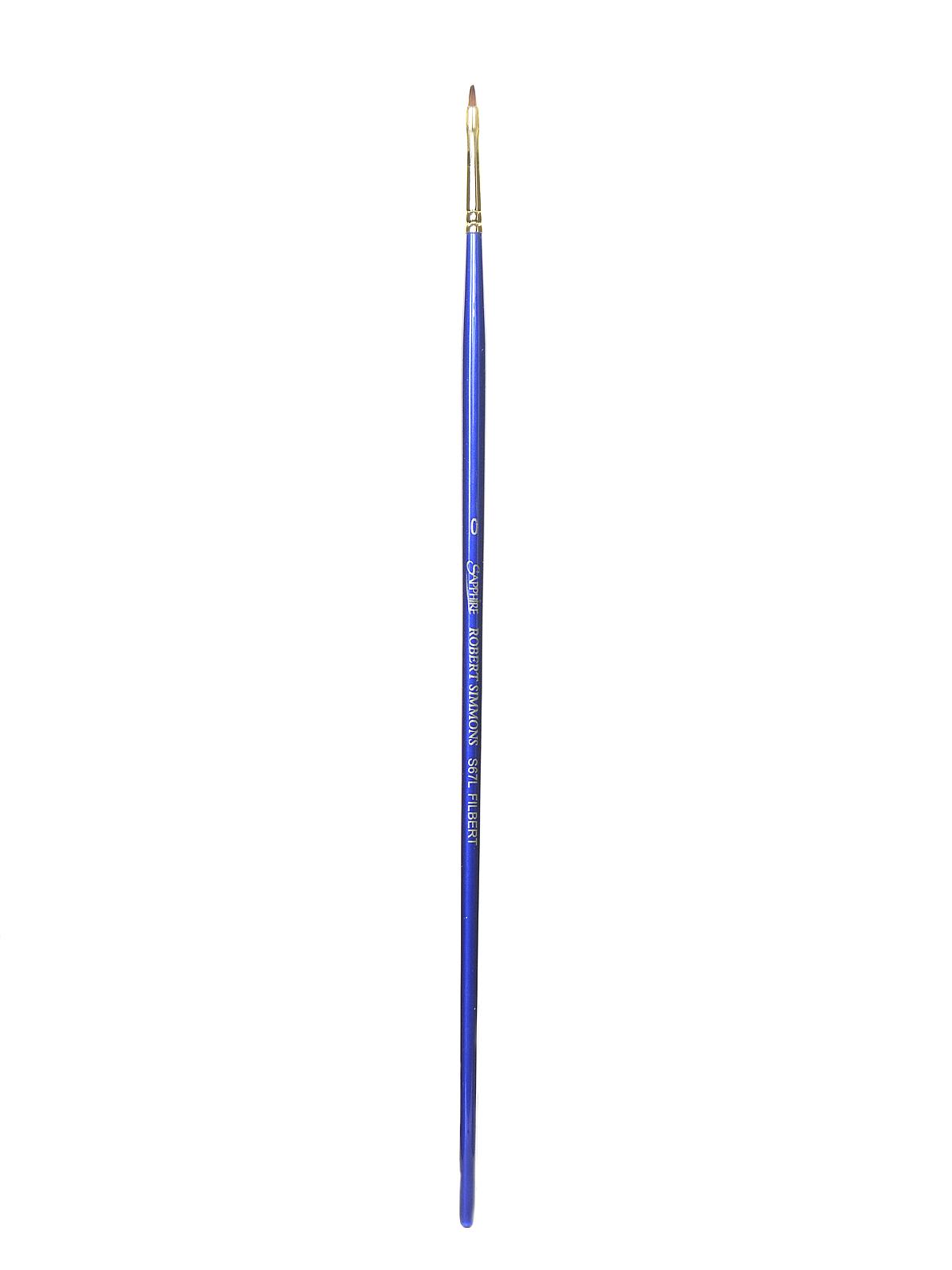Sapphire Series Synthetic Brushes Long Handle 0 Filbert