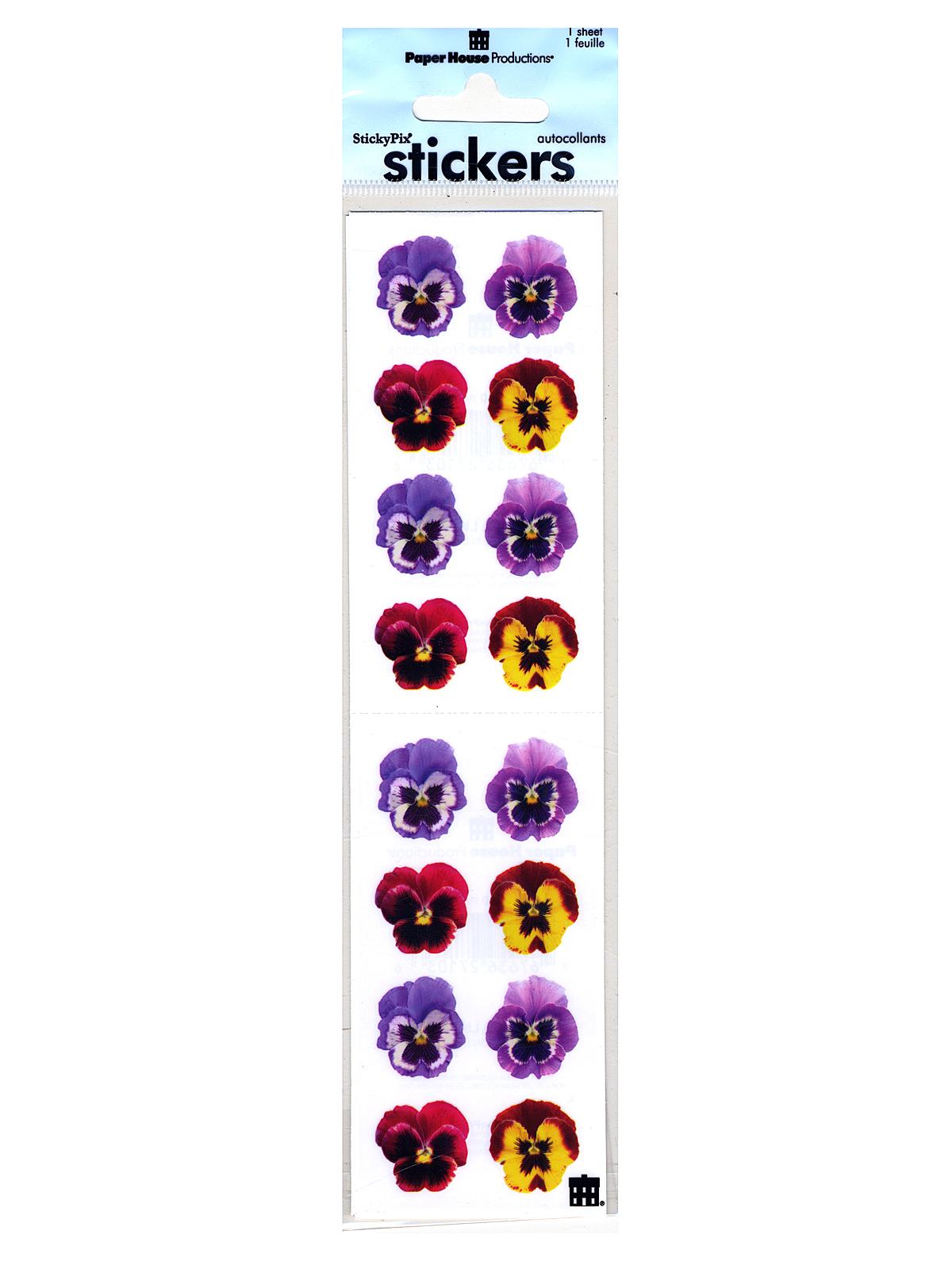 Sticky Pix Stickers pansies