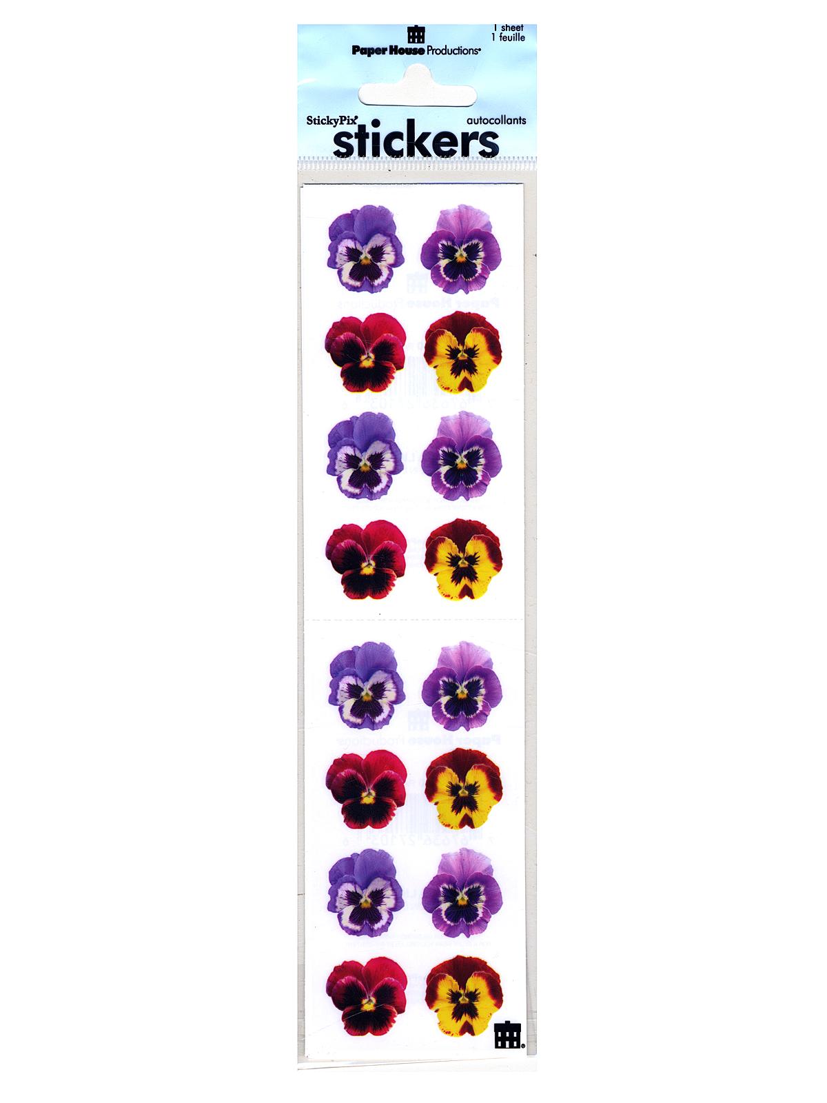 Sticky Pix Stickers Pansies