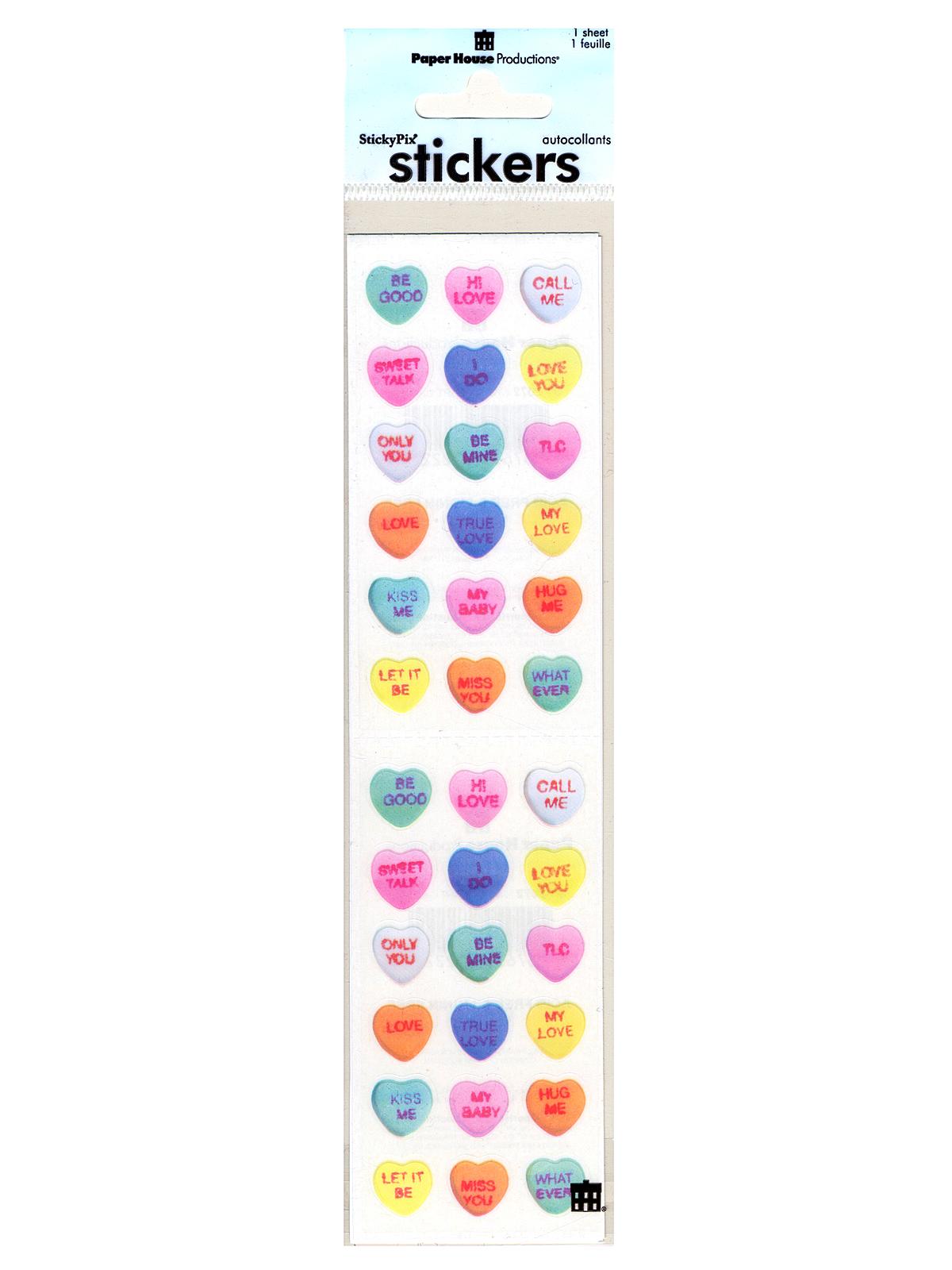 Sticky Pix Stickers Sweetheart Candies
