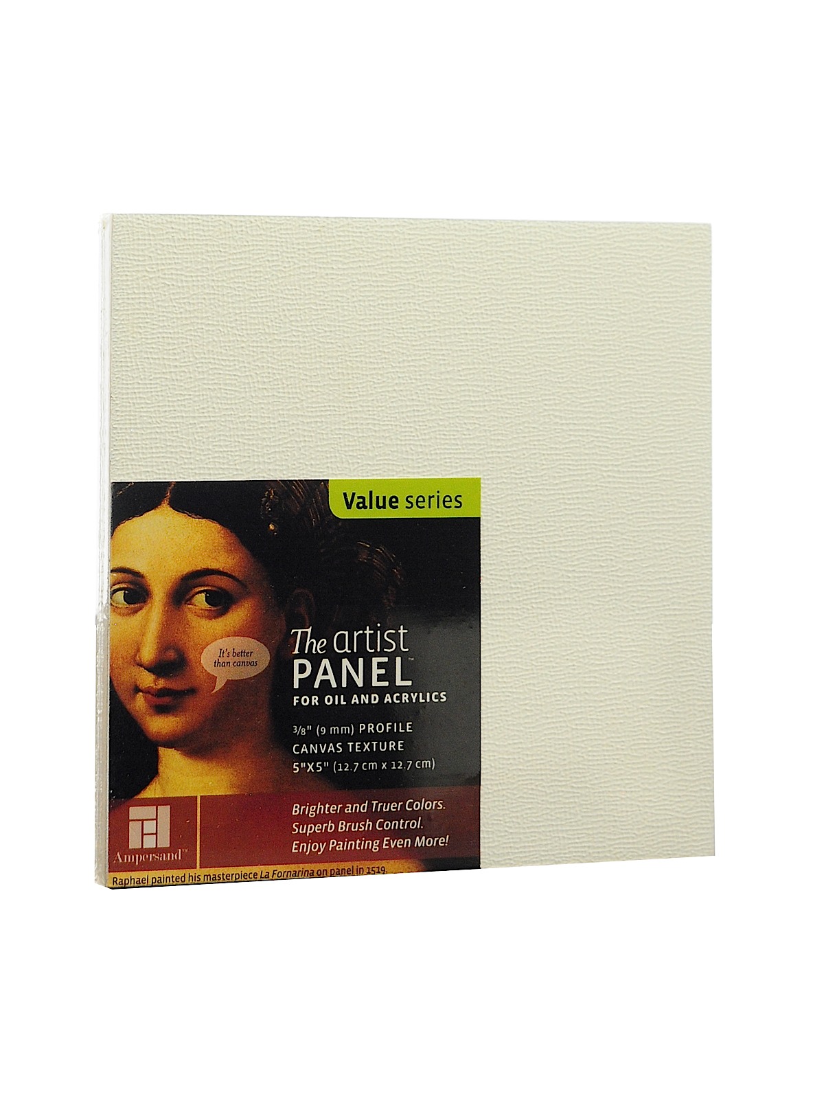 The Artist Panel Canvas Texture Flat Profile 5 In. X 5 In. 3 8 In.