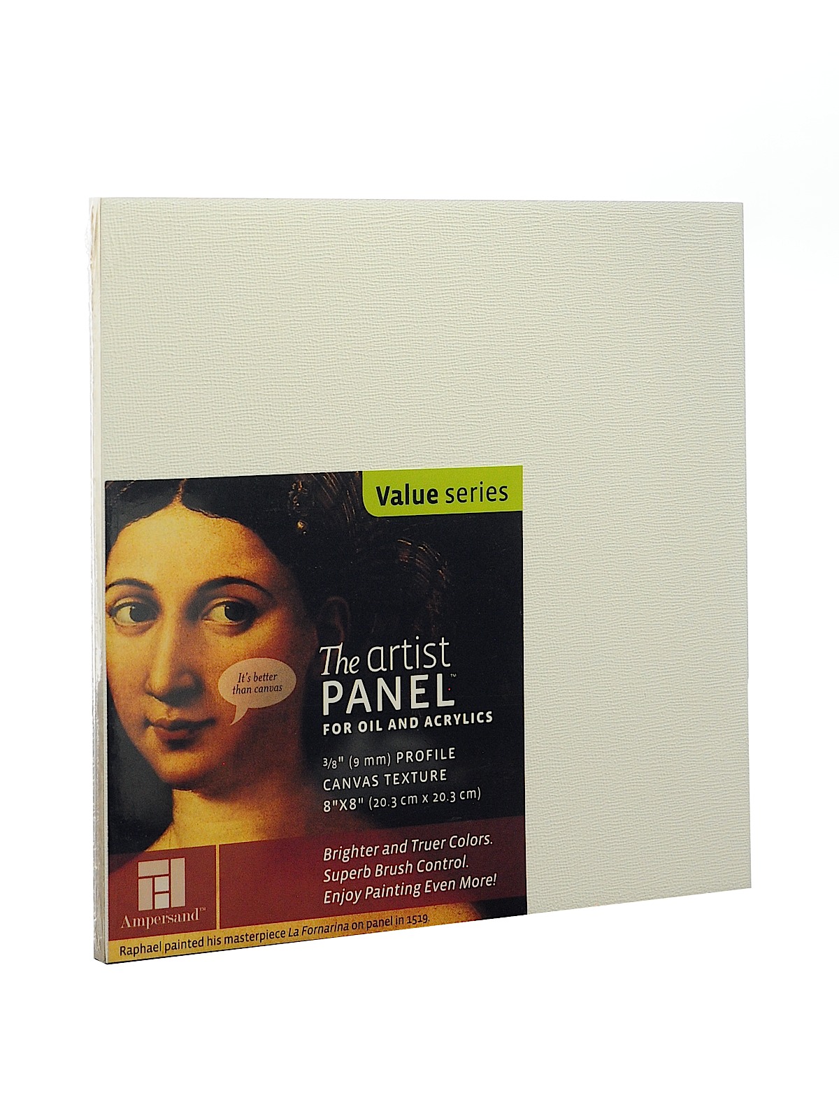 The Artist Panel Canvas Texture Flat Profile 8 In. X 8 In. 3 8 In.