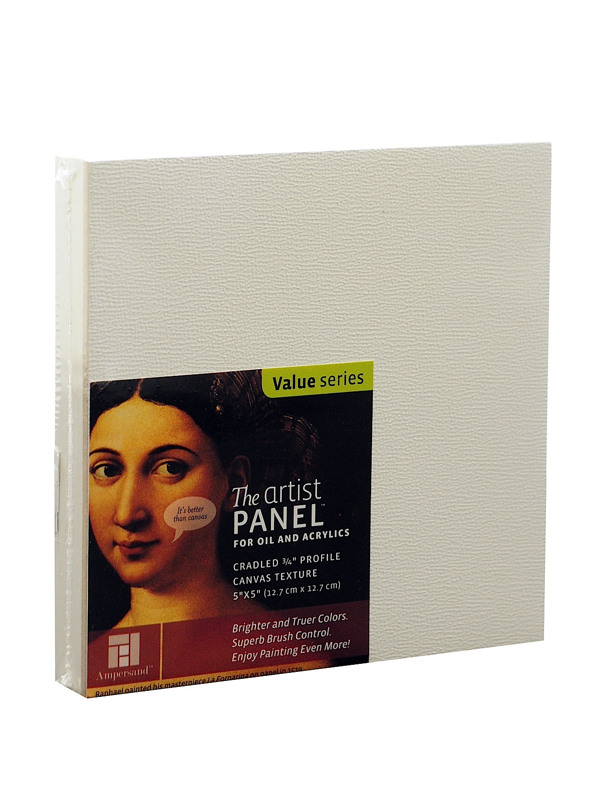 The Artist Panel Canvas Texture Cradled Profile 5 in. x 5 in. 3 4 in.