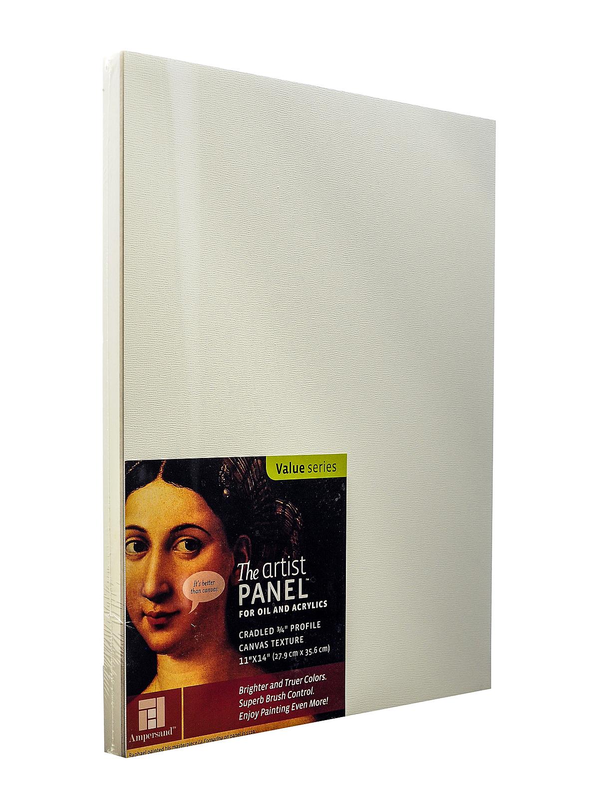 The Artist Panel Canvas Texture Cradled Profile 11 in. x 14 in. 3 4 in.