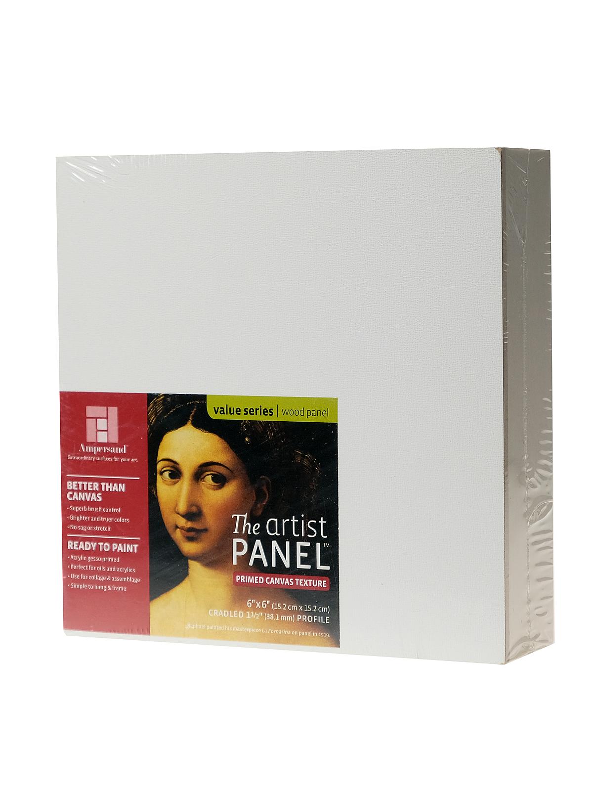 The Artist Panel Canvas Texture Cradled Profile 6 In. X 6 In. 1 1 2 In.