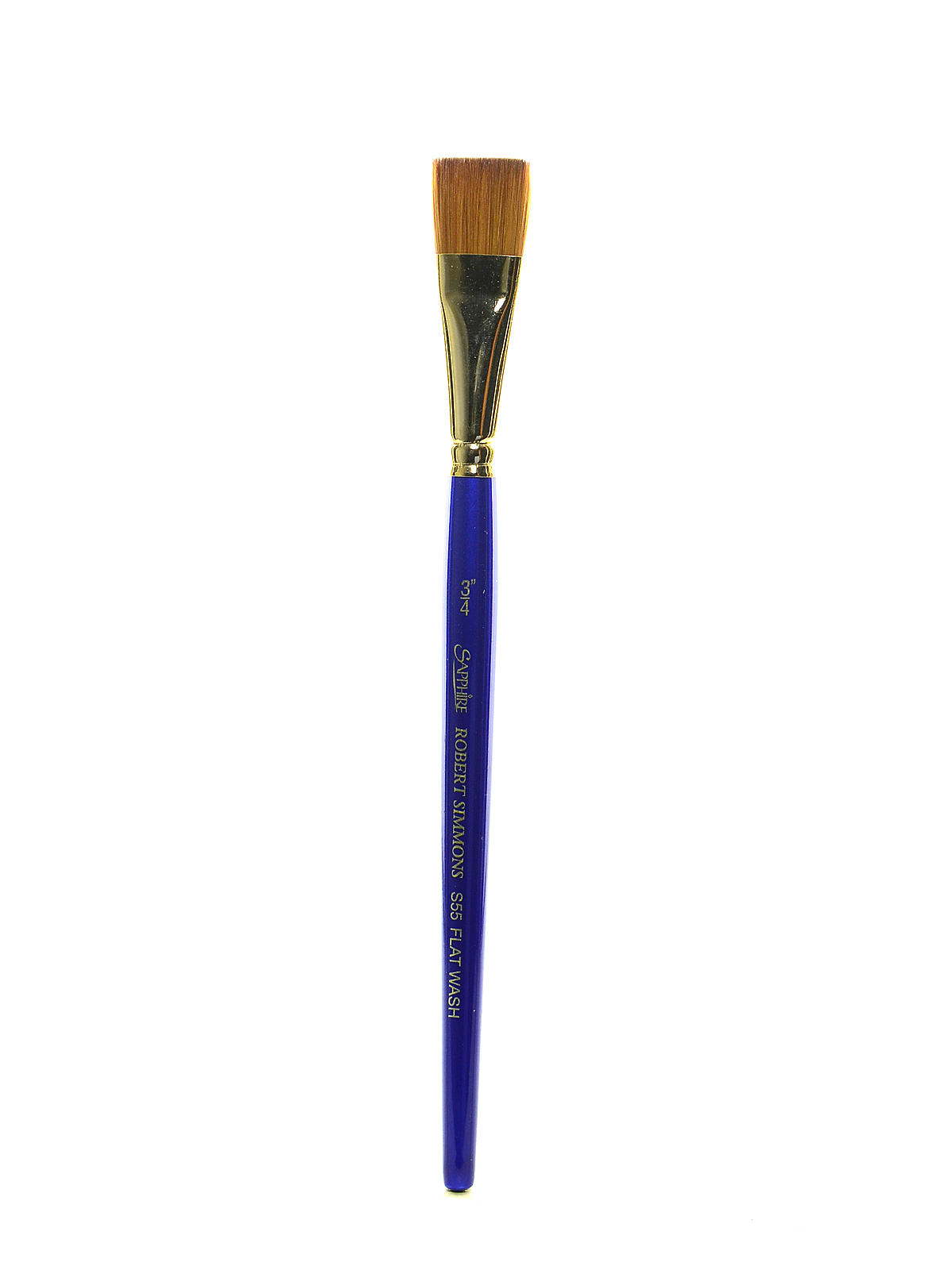 Sapphire Series Synthetic Brushes Short Handle 3 4 In. Flat Wash S55