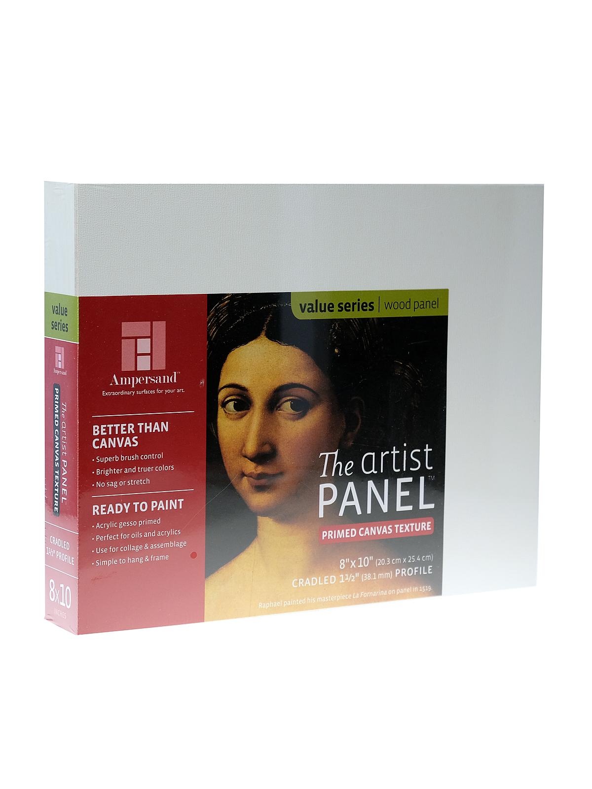 The Artist Panel Canvas Texture Cradled Profile 8 in. x 10 in. 1 1 2 in.