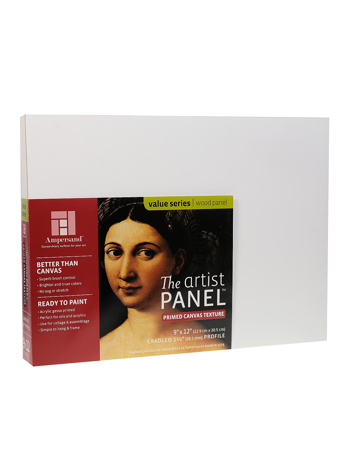 The Artist Panel Canvas Texture Cradled Profile 9 in. x 12 in. 1 1 2 in.