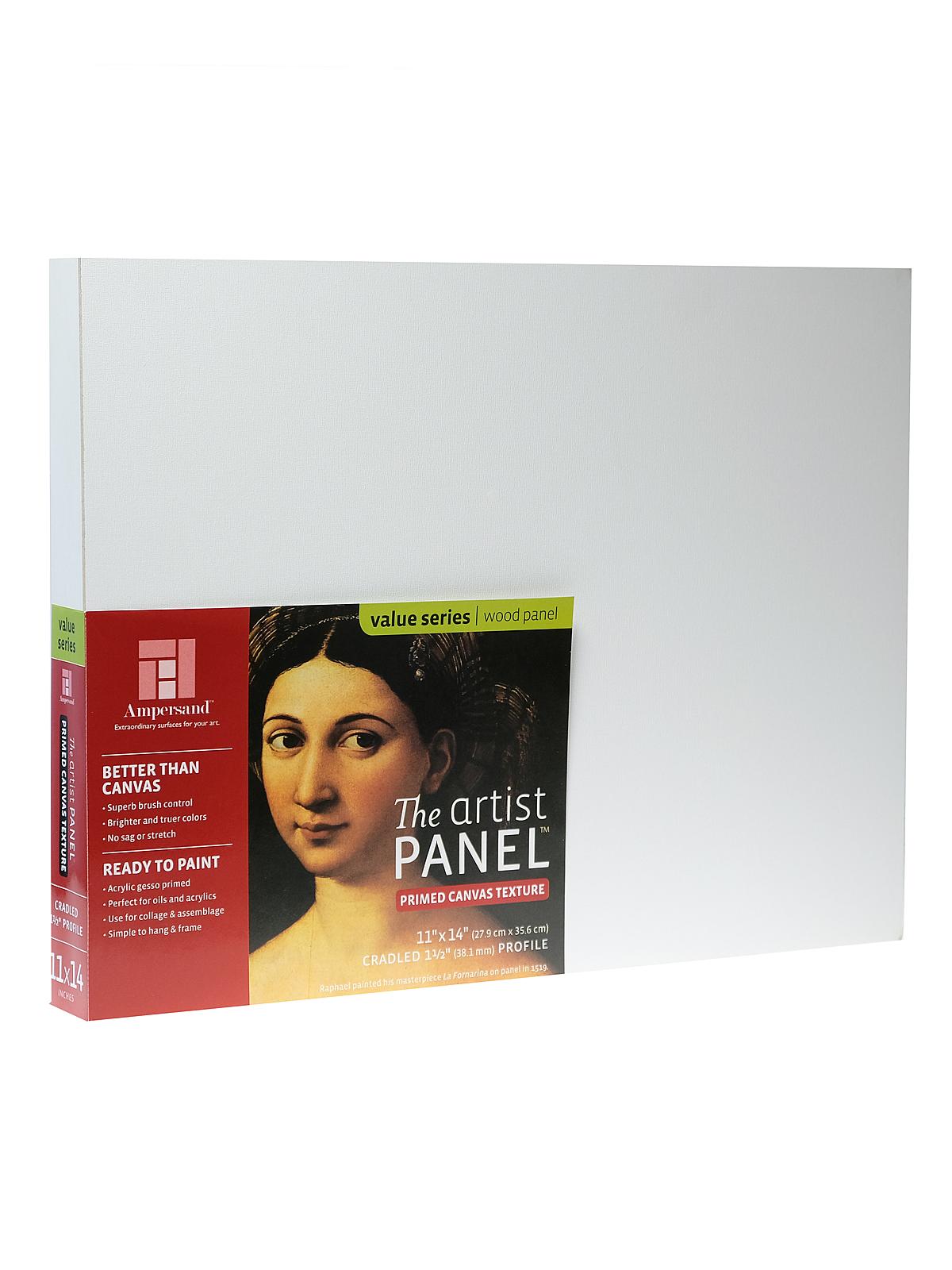The Artist Panel Canvas Texture Cradled Profile 11 in. x 14 in. 1 1 2 in.