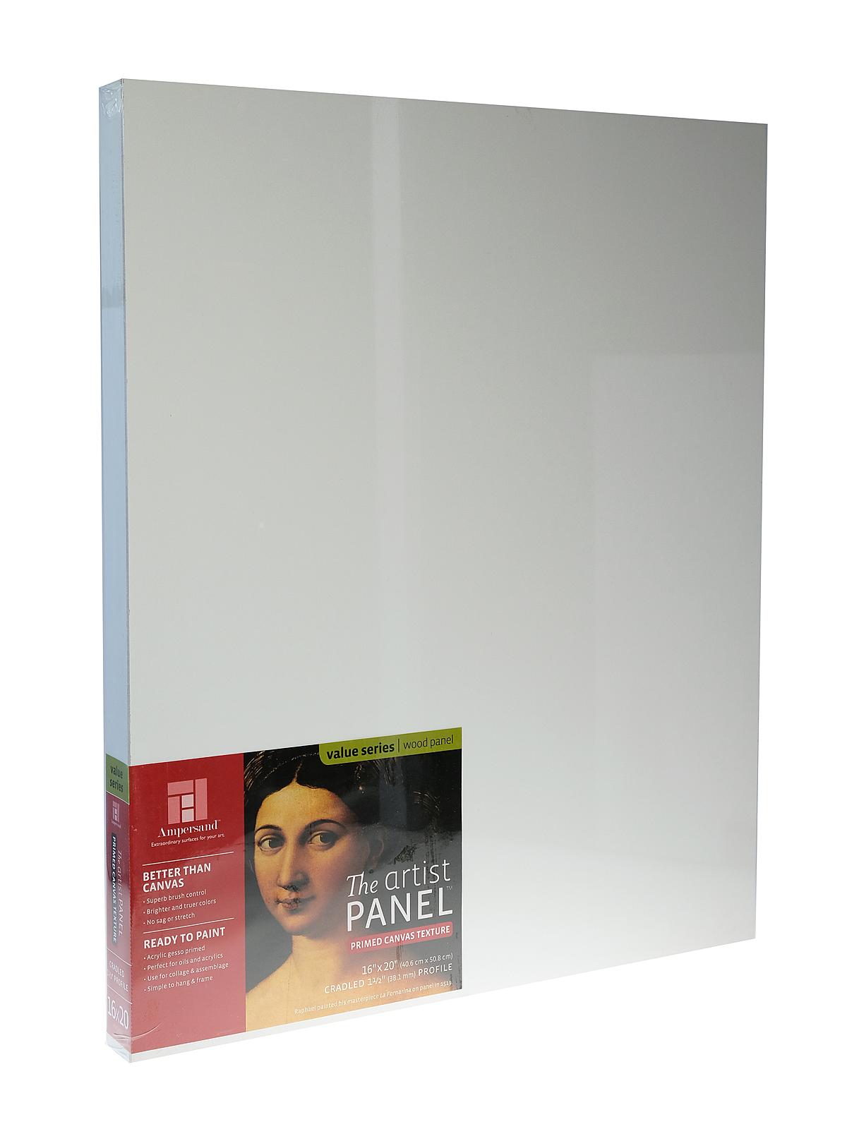 The Artist Panel Canvas Texture Cradled Profile 16 in. x 20 in. 1 1 2 in.