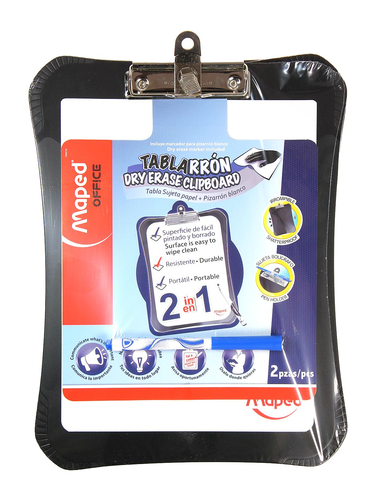 Dry Erase Clipboard with Marker 9 in. x 12 in.