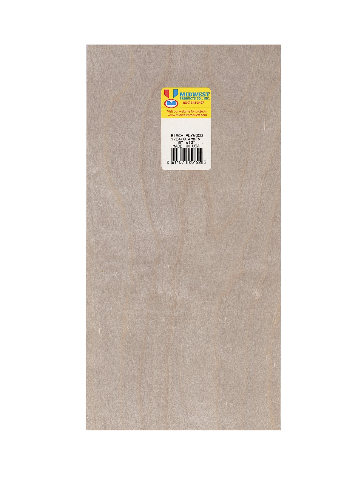 Thin Birch Plywood Aircraft Grade 1 64 In. 6 In. X 12 In.