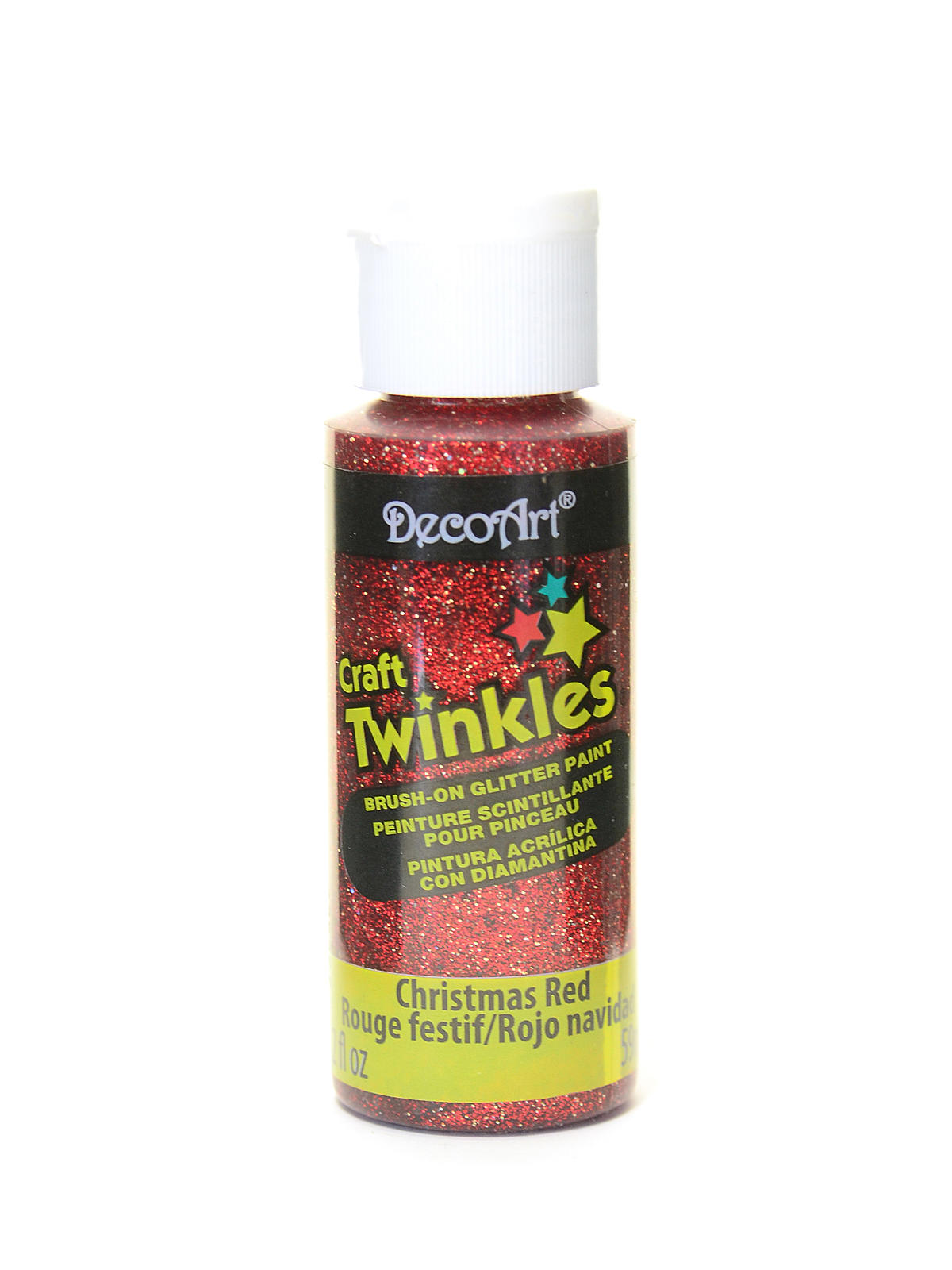Craft Twinkles Glitter Paint Christmas red