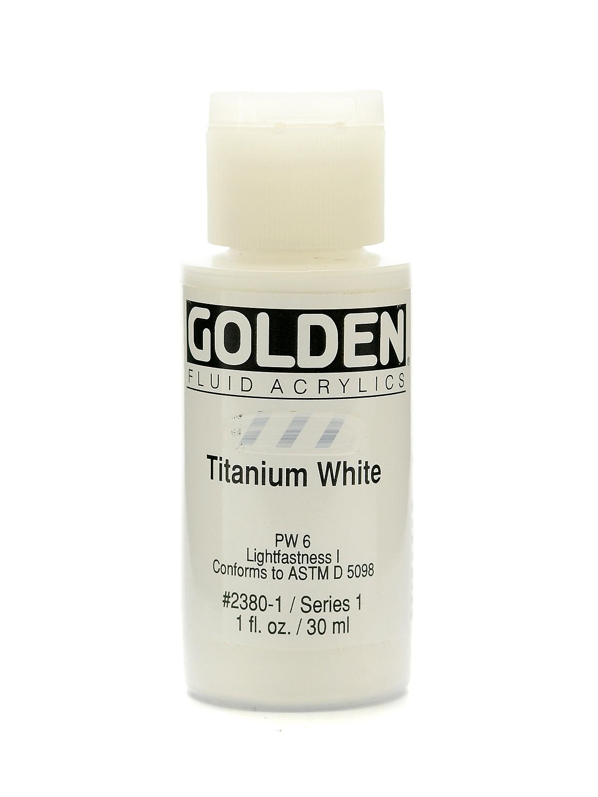 Fluid Acrylics titanium white 1 oz.