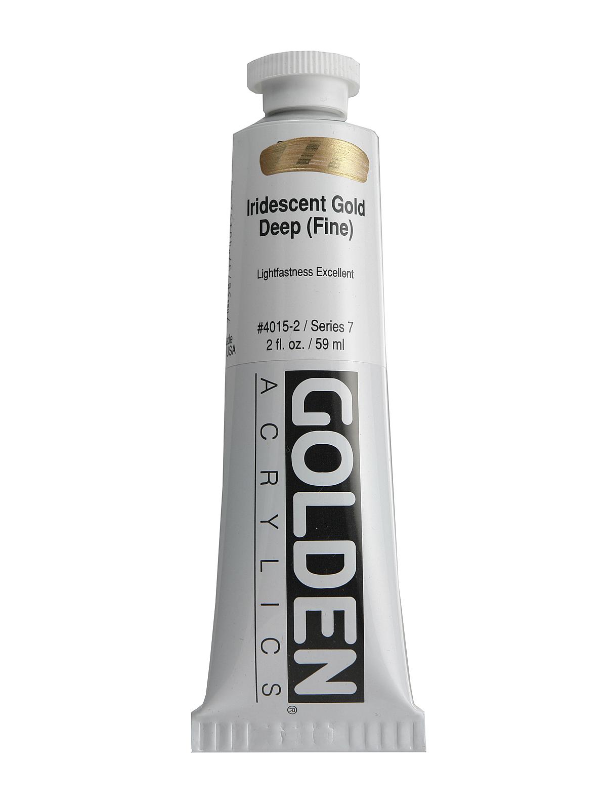 Iridescent and Interference Acrylics iridescent gold deep fine 2 oz.