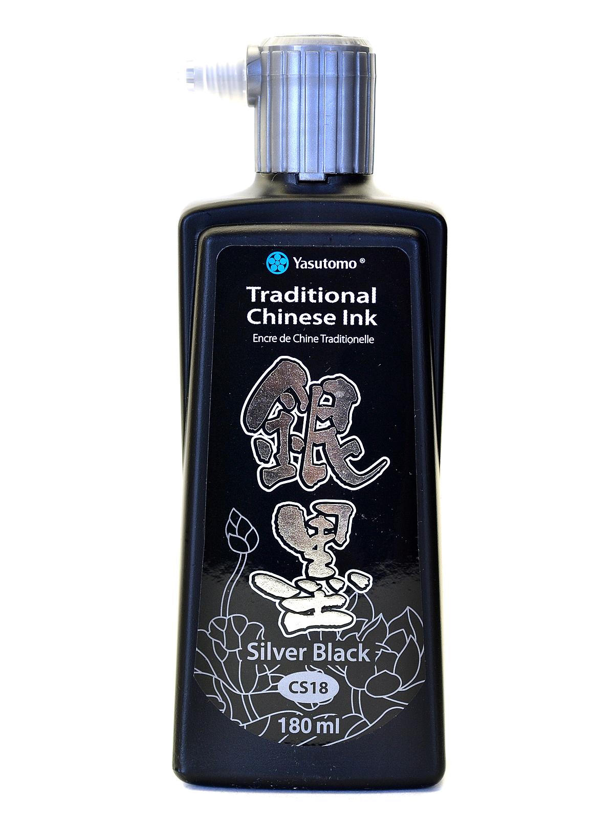 Metallic Chinese Inks silver black 180 ml