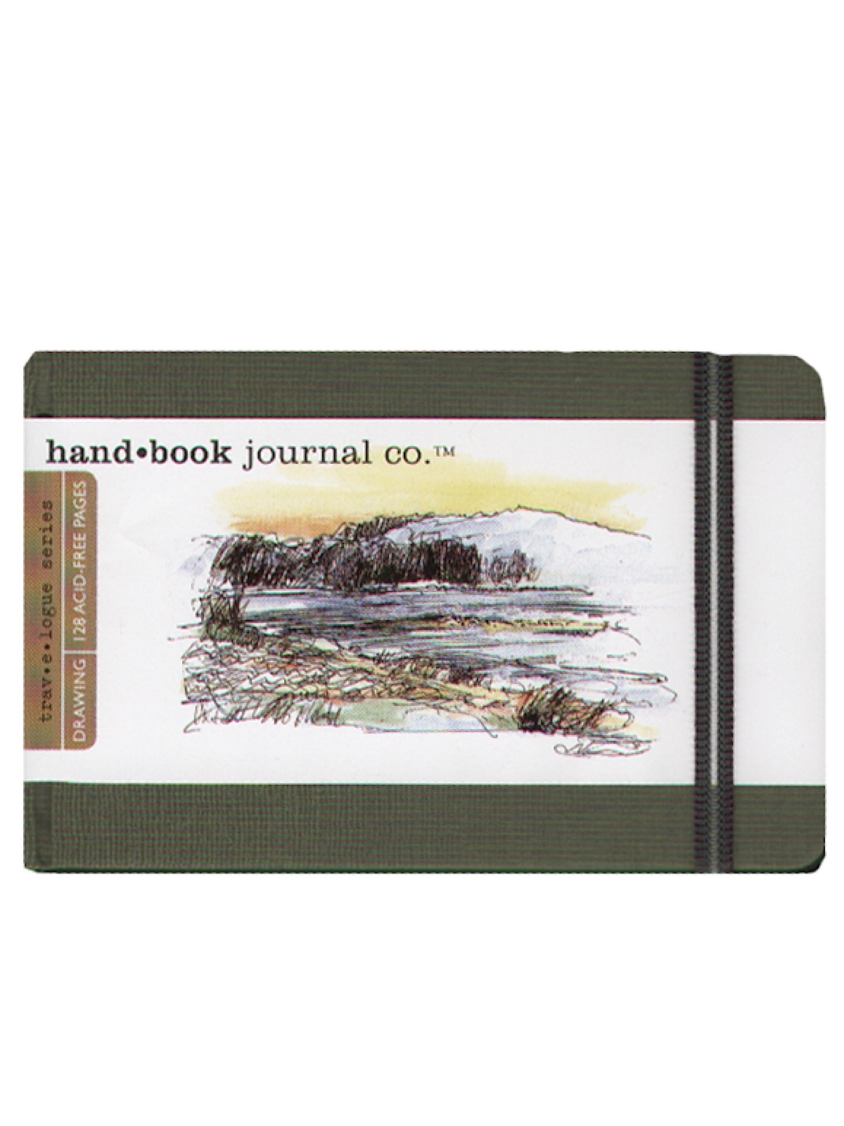 Travelogue Drawing Journals 3 1 2 in. x 5 1 2 in. landscape cadmium green