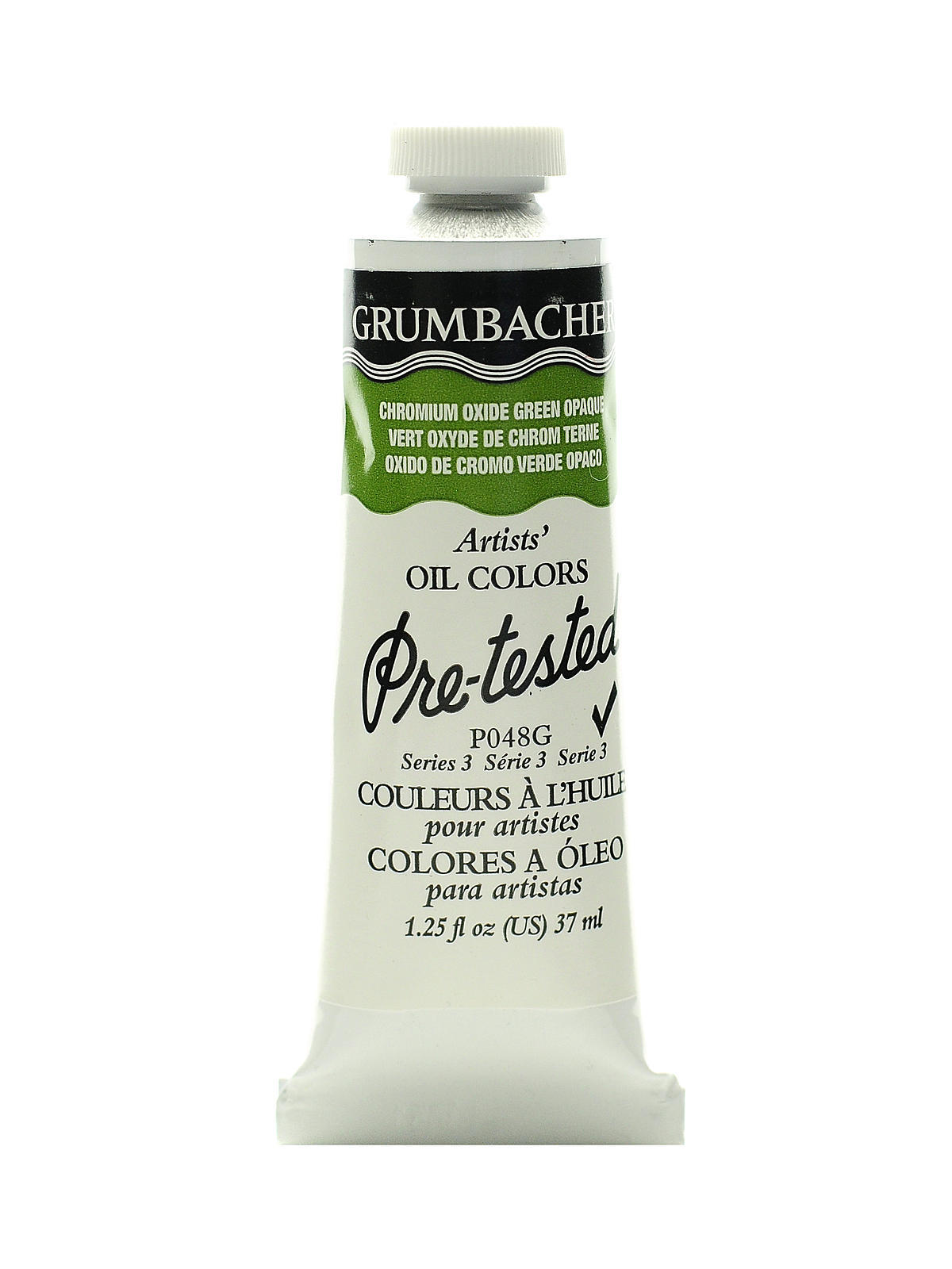 Pre-Tested Artists Oil Colors chromium oxide green (opaque) P048 1.25 oz.
