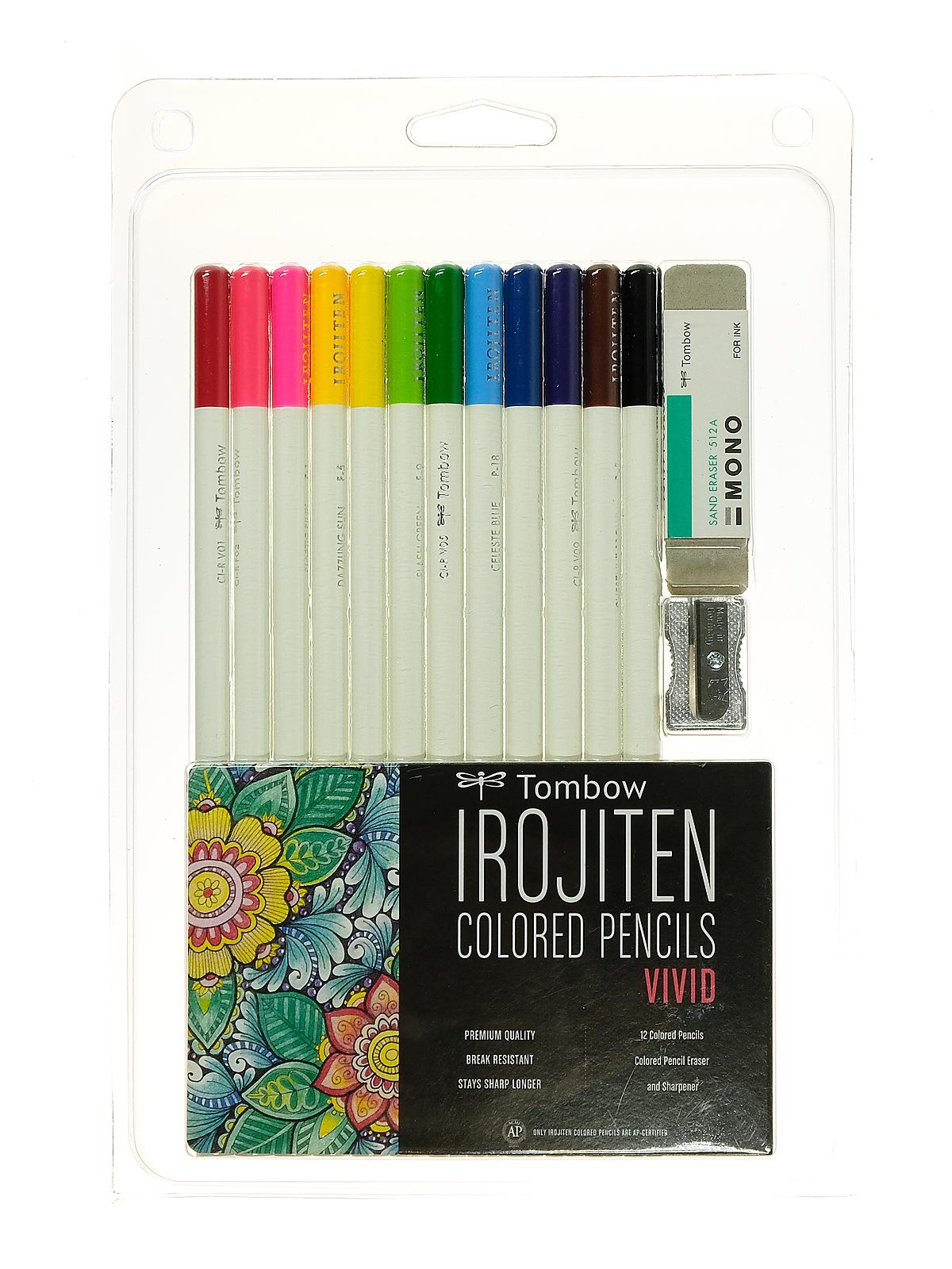 Irojiten Colored Pencil Sets vivid 12 assorted