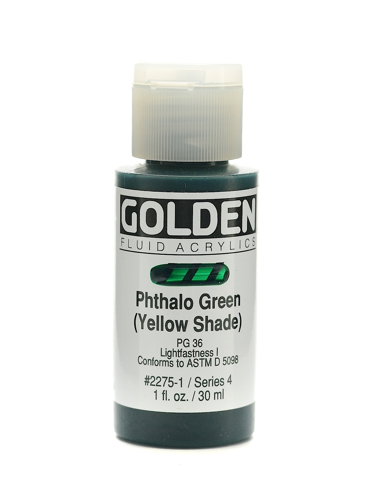 Fluid Acrylics phthalo green yellow shade 1 oz.