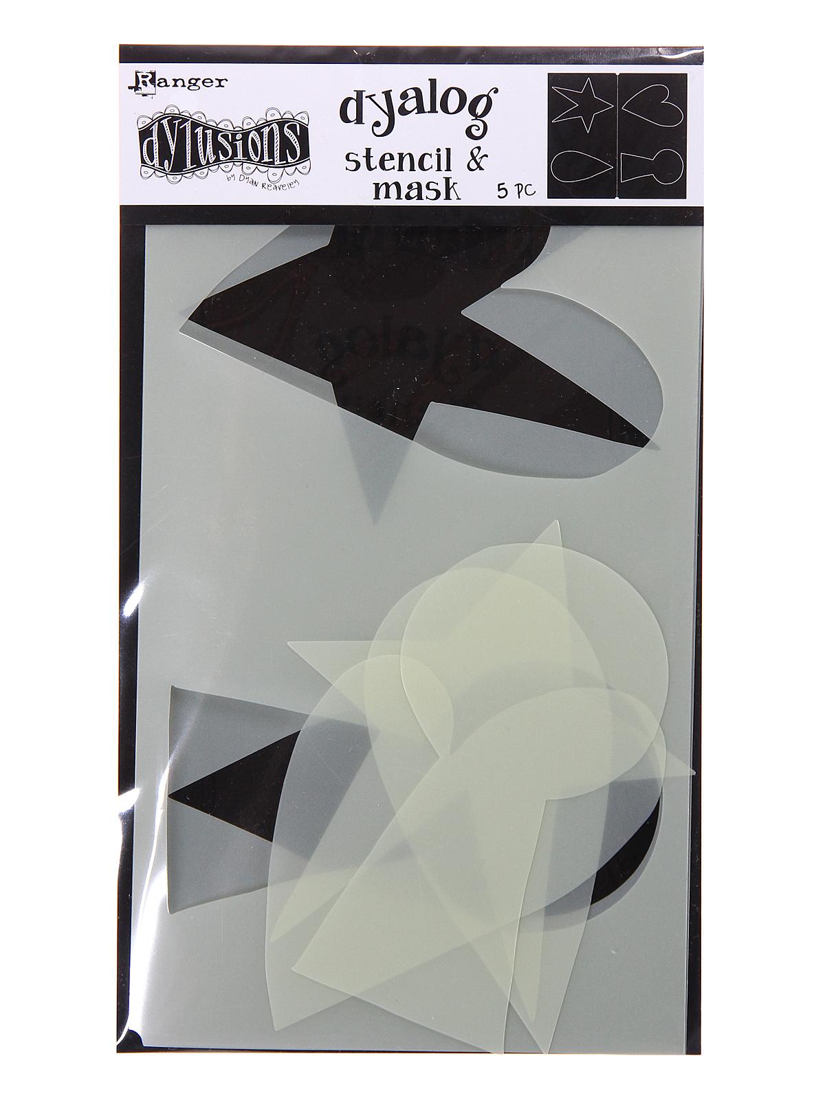 Dylusions Dyalog Stencils mask it pack of 2