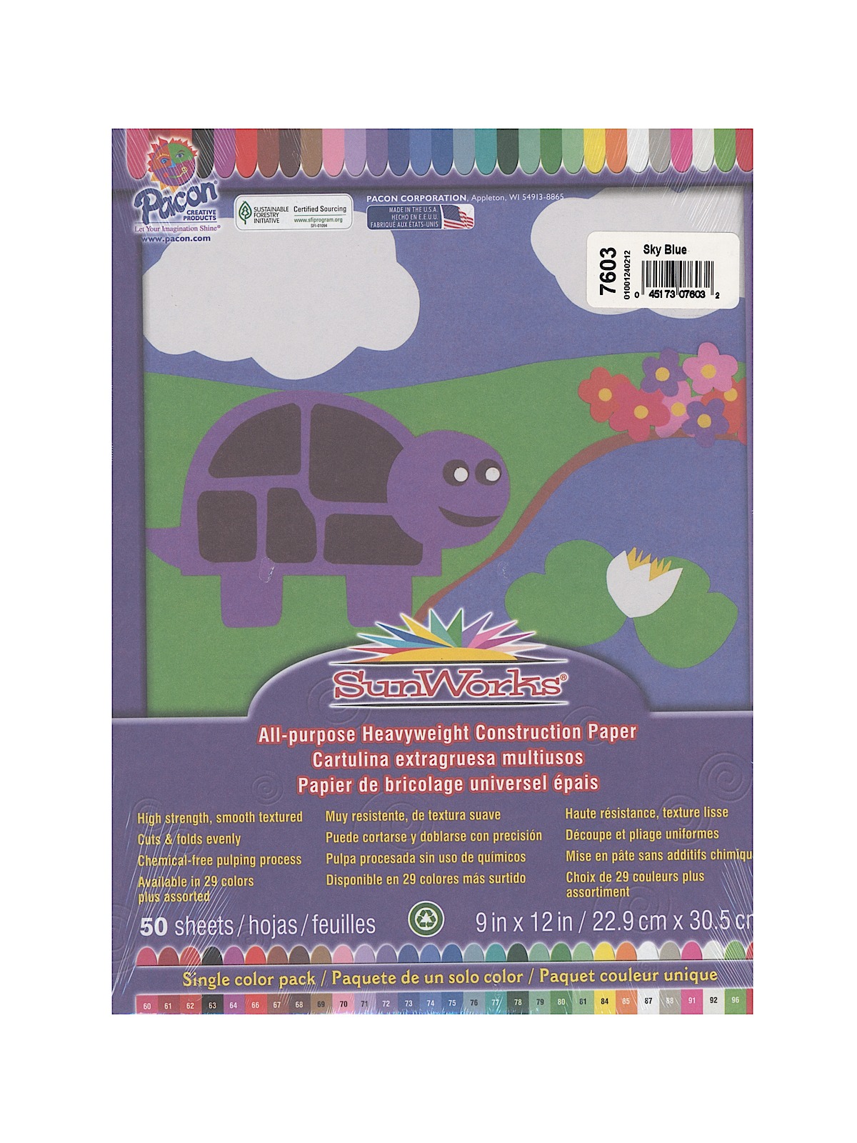 Sunworks Construction Paper sky blue 9 in. x 12 in.