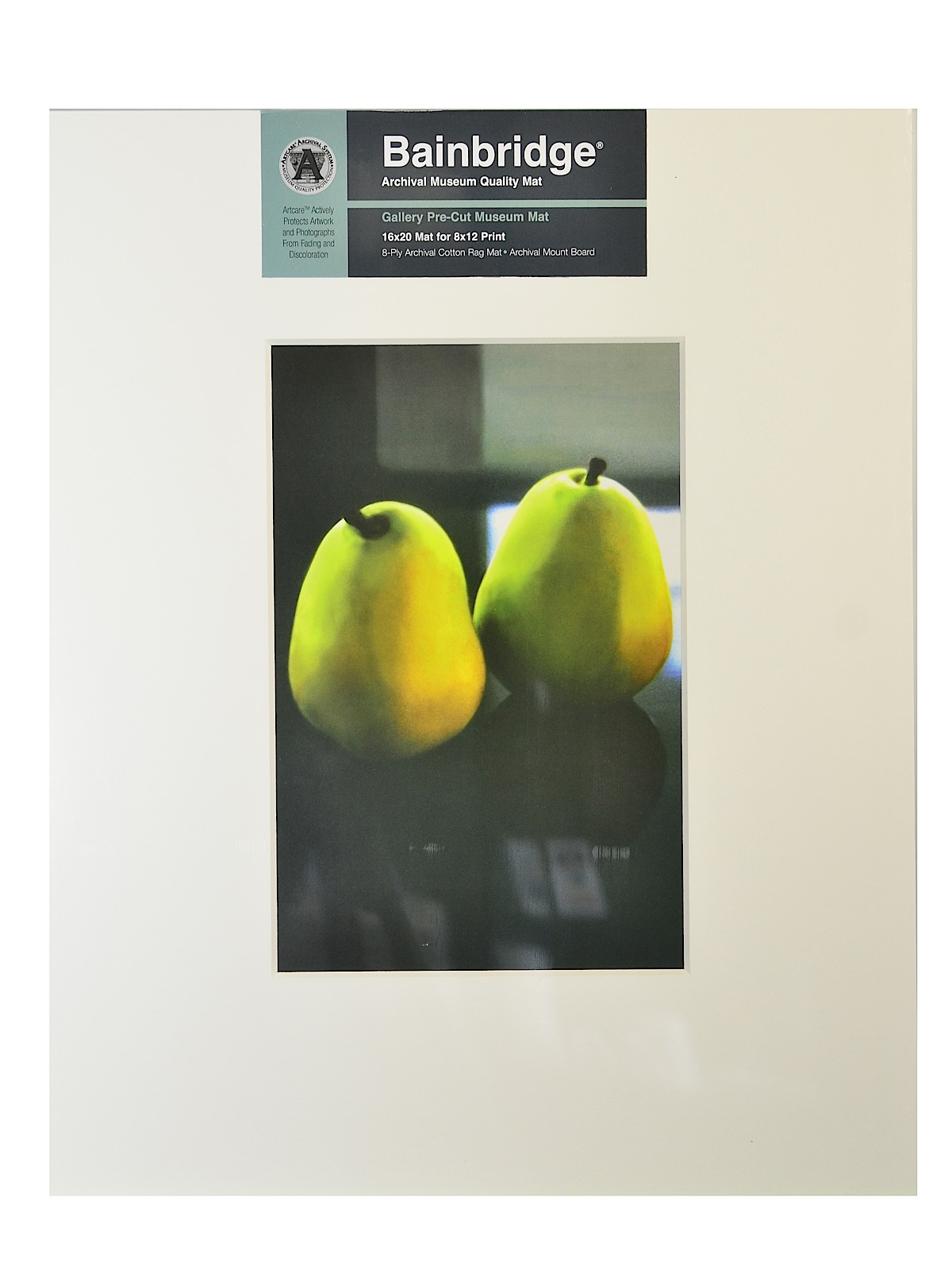 Archival Museum Quality Mat 16 in. x 20 in. centered for 8 in. x 12 in. white