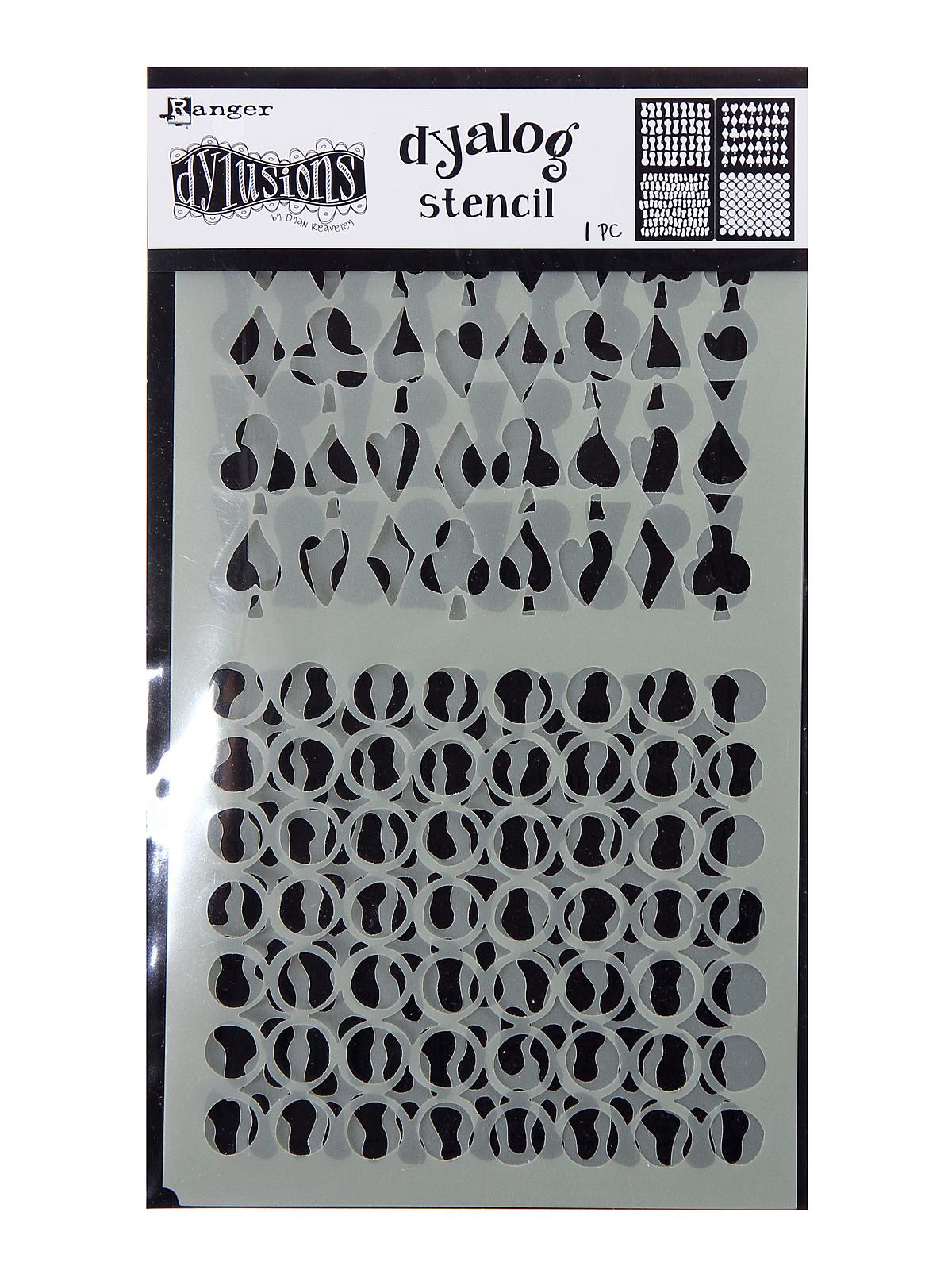 Dylusions Dyalog Stencils stencil it again pack of 2