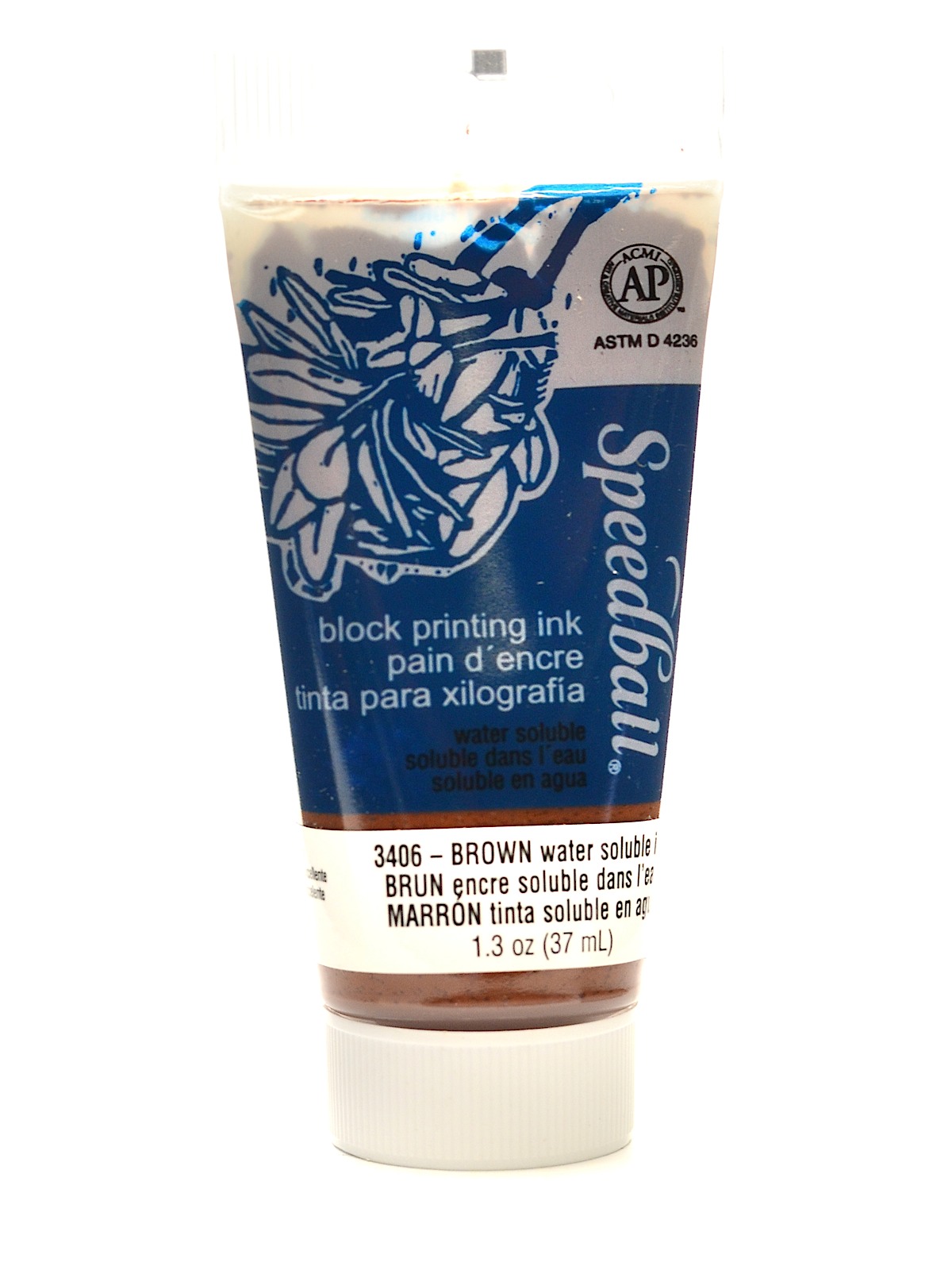 Block Printing Water Soluble Ink brown 1.25 oz.